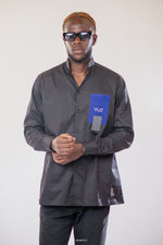 Chemise Sport ARMLET - Edition II Noir Logo Bleu Gris