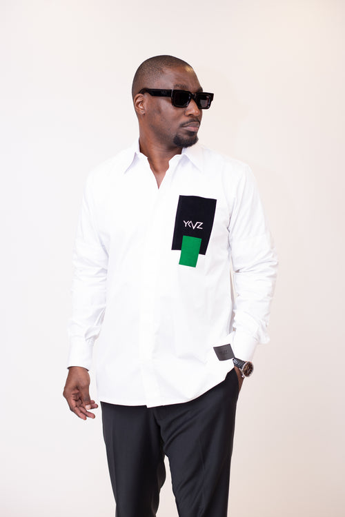 Chemise Sport ARMLET – Édition Blanche Noir & Vert