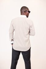 Chemise Oslo Signature Classique – Rayures Marron & Blanc