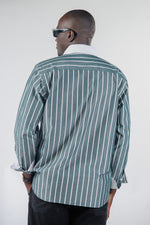 Chemise Oslo Signature Classique – Rayures Vert & Blanc
