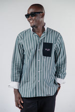 Chemise Oslo Signature Classique – Rayures Vert & Blanc