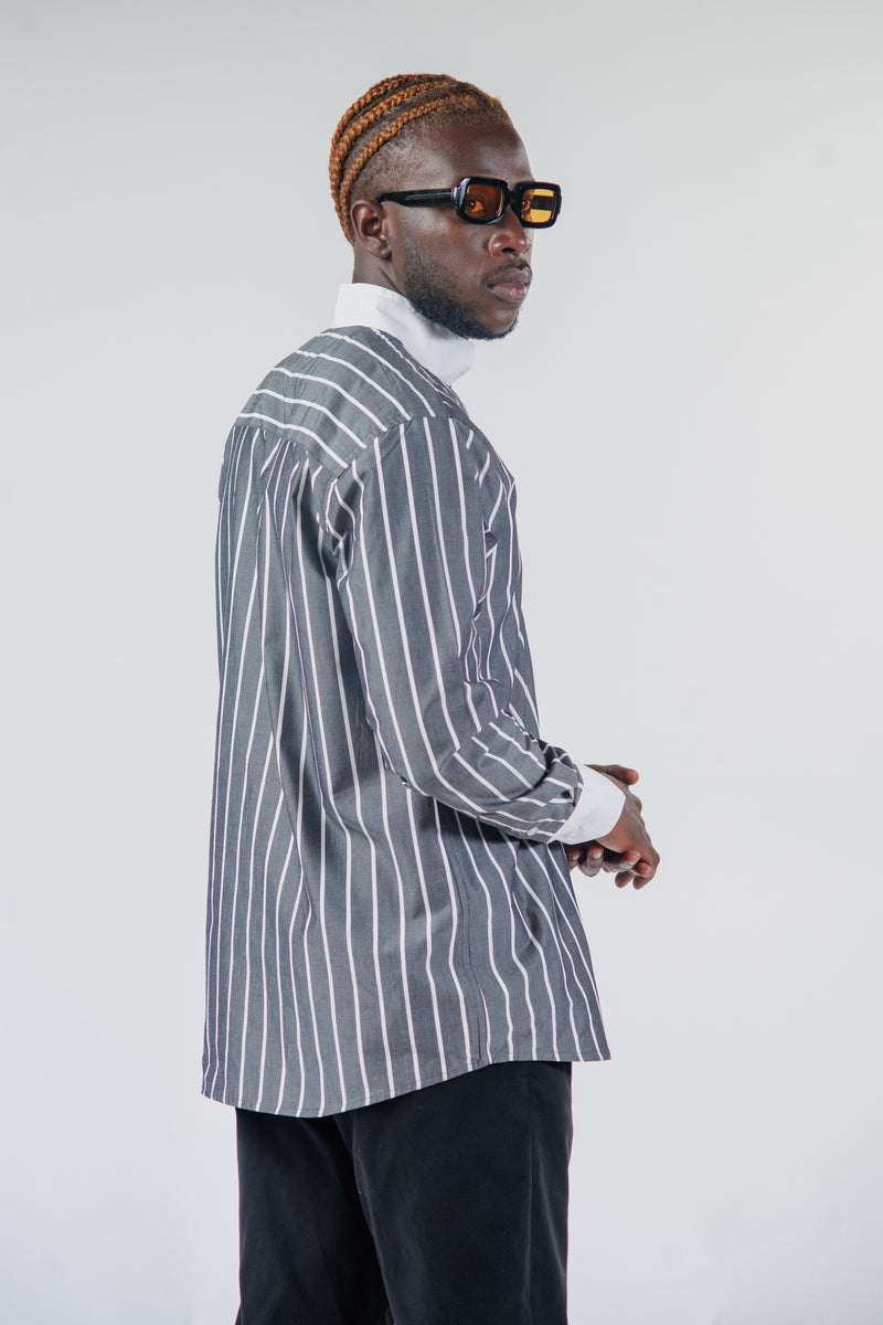 Chemise Oslo Signature Classique – Rayures Noir & Blanc
