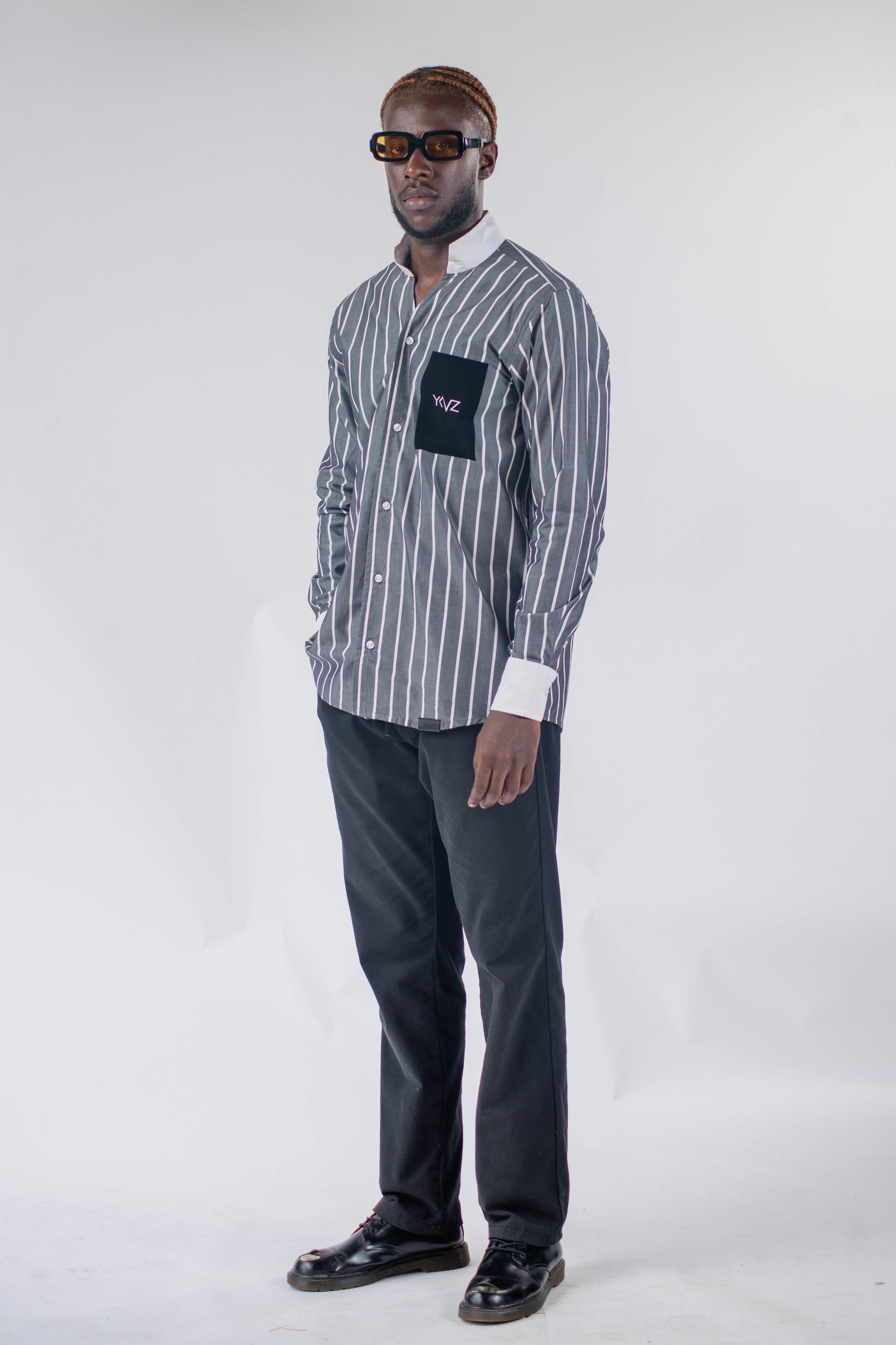 Chemise Oslo Signature Classique – Rayures Noir & Blanc