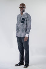 Chemise Oslo Signature Classique – Rayures Noir & Blanc