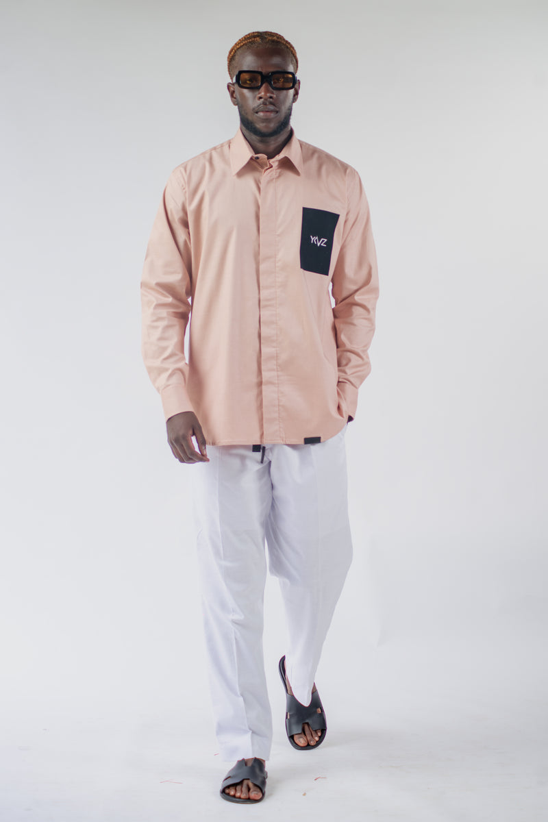 Chemise Classique Signature Lin Saumon