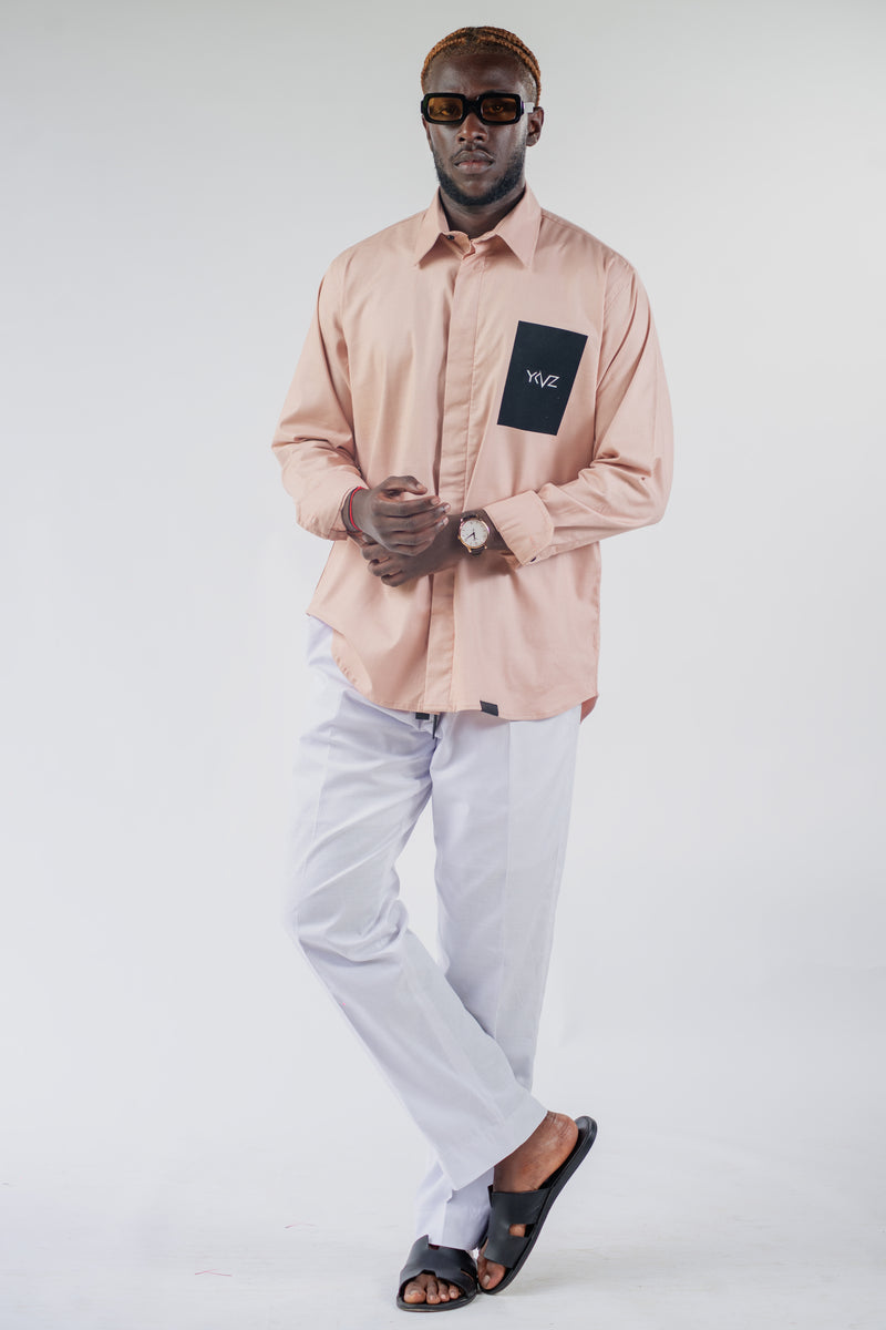 Chemise Classique Signature Lin Saumon