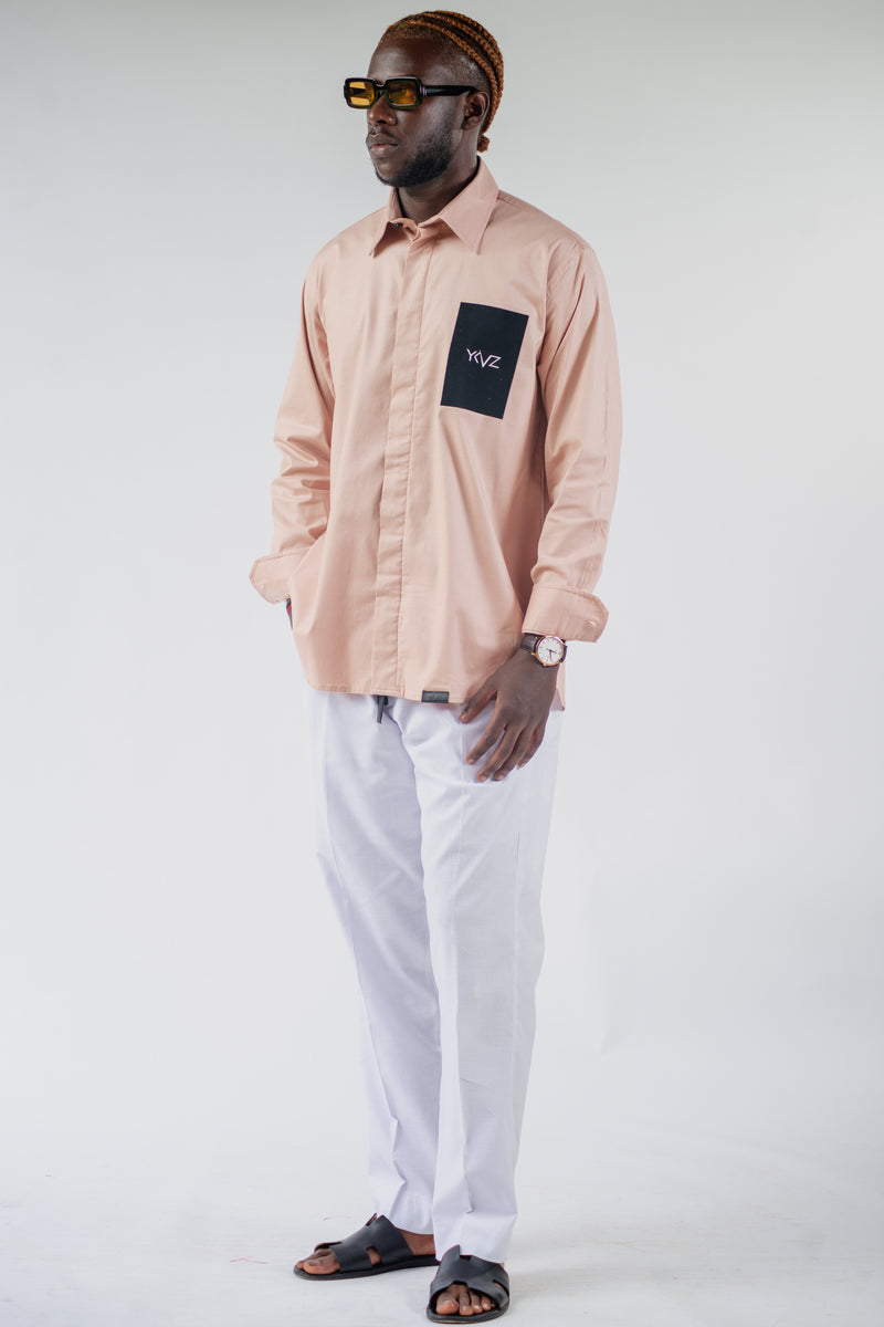 Chemise Classique Signature Lin Saumon