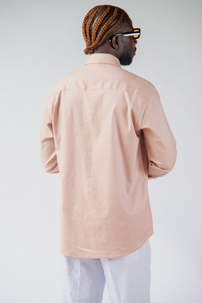 Chemise Classique Signature Lin Saumon