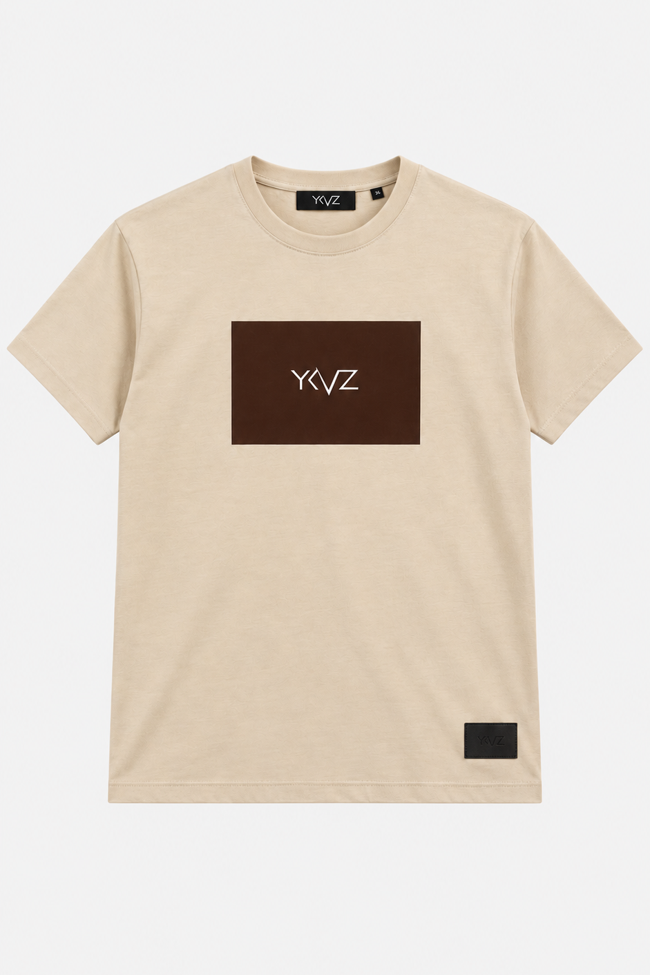 T-shirt _Beige| Signature YKVZ Marron