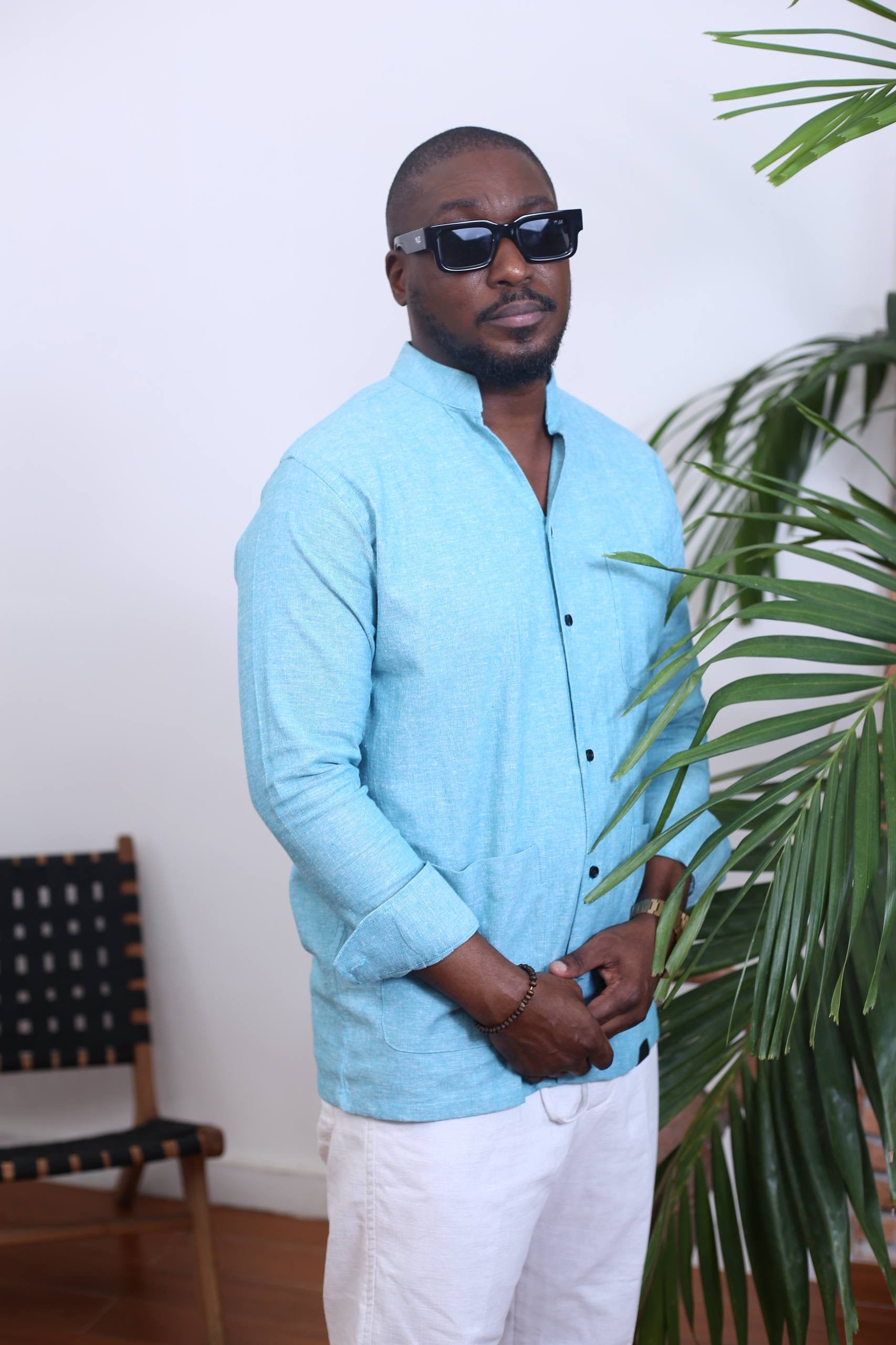 Chemise Kintu II — Vert Turquoise