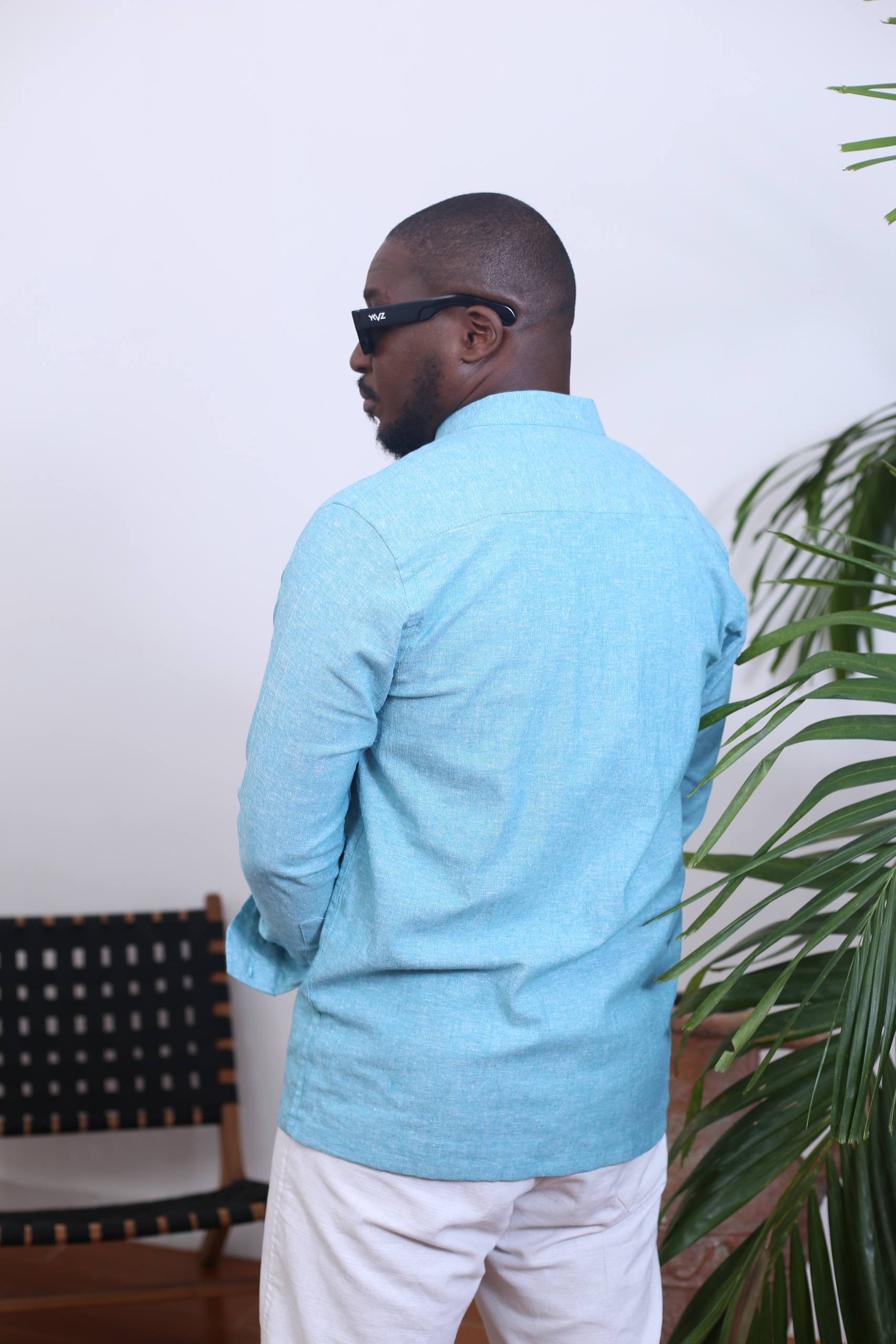 Chemise Kintu II — Vert Turquoise