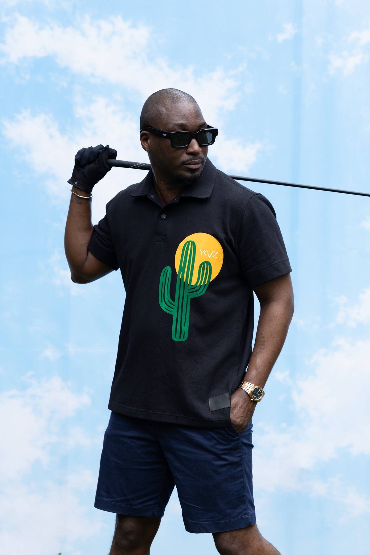 Polo Sport Arizona Noir – Signature D Jaune