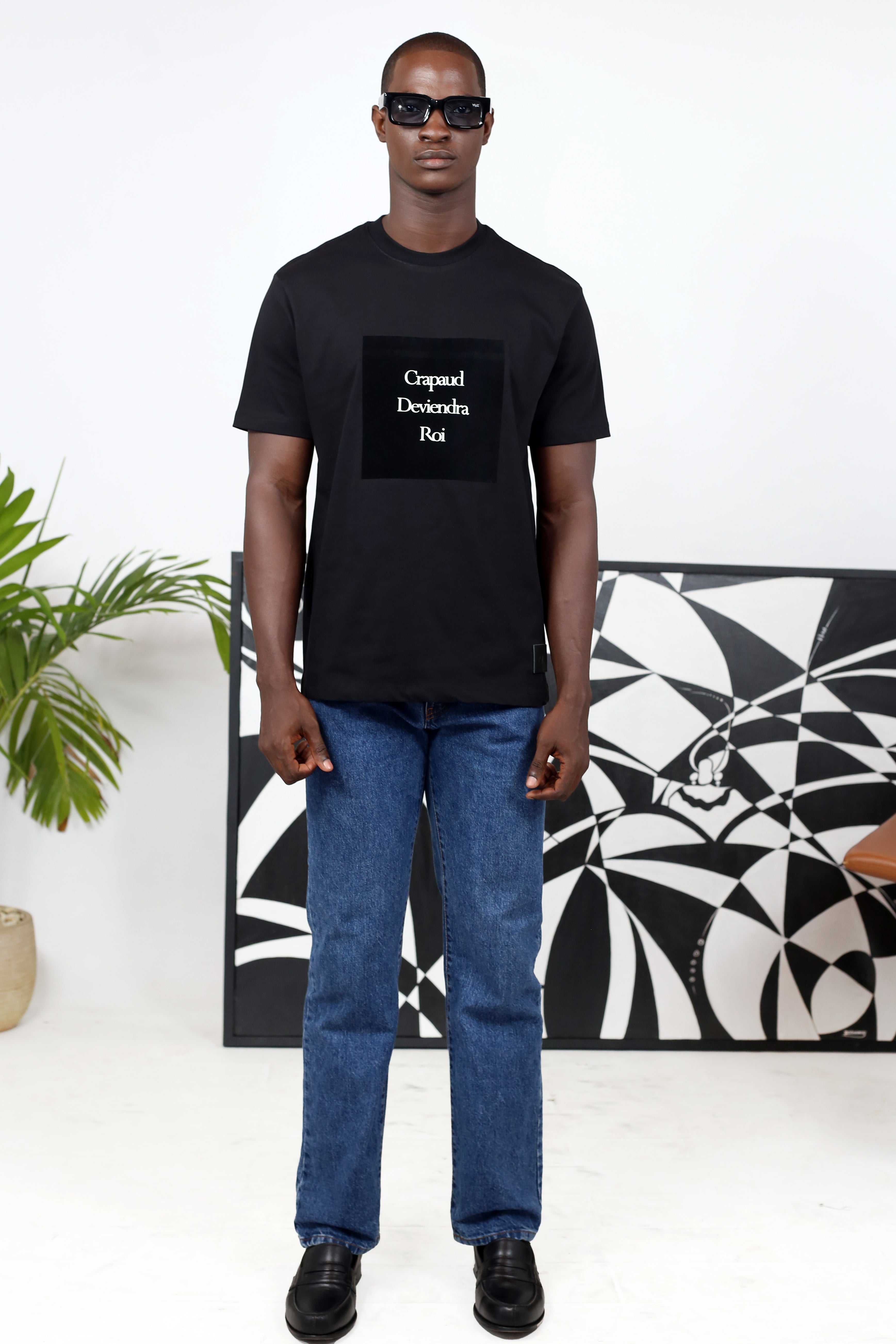 T-Shirt Crapaud Deviendra Roi Noir