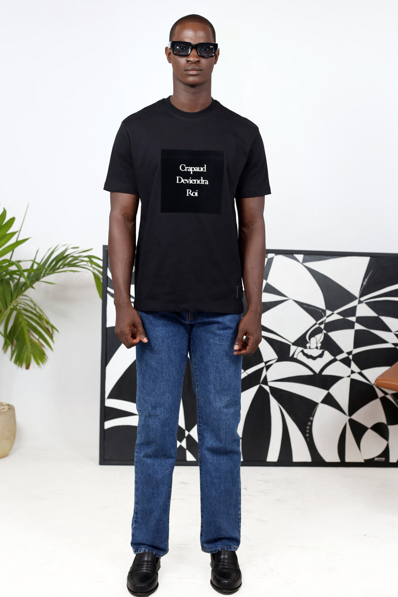 T-Shirt Crapaud Deviendra Roi Noir