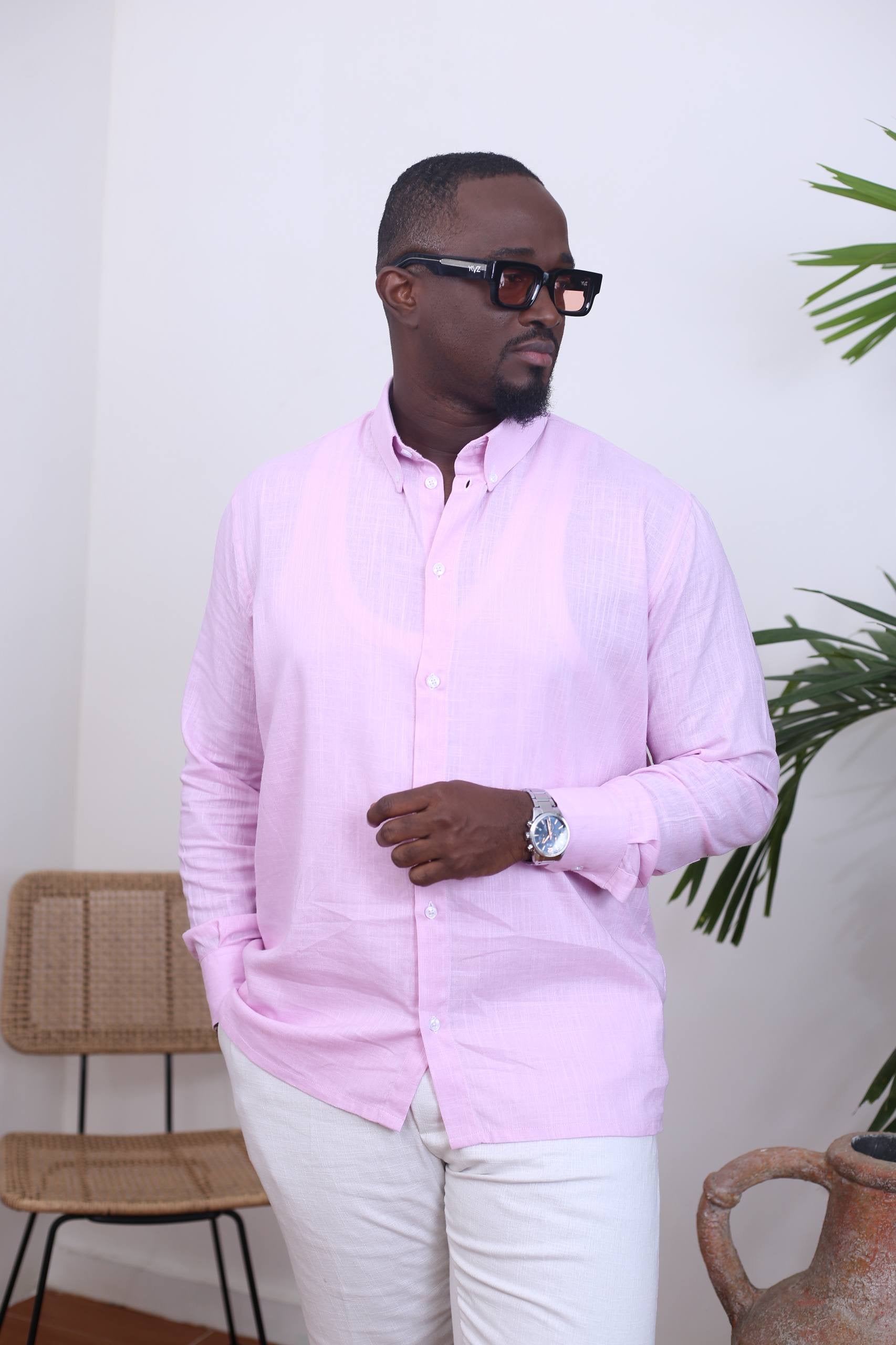 Chemise Mandala II Lin _ Rose
