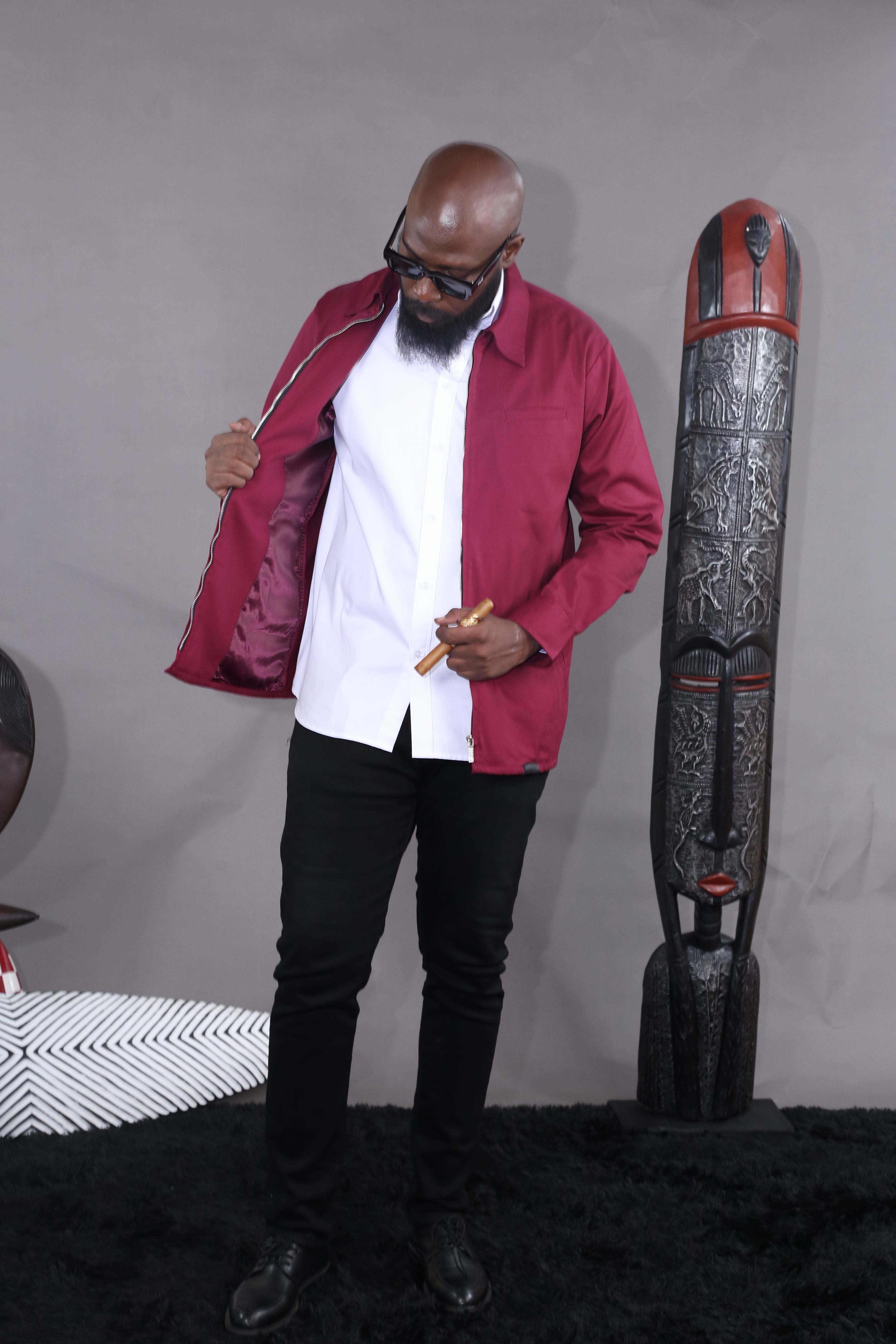 Surchemise Aviator Zip II rouge