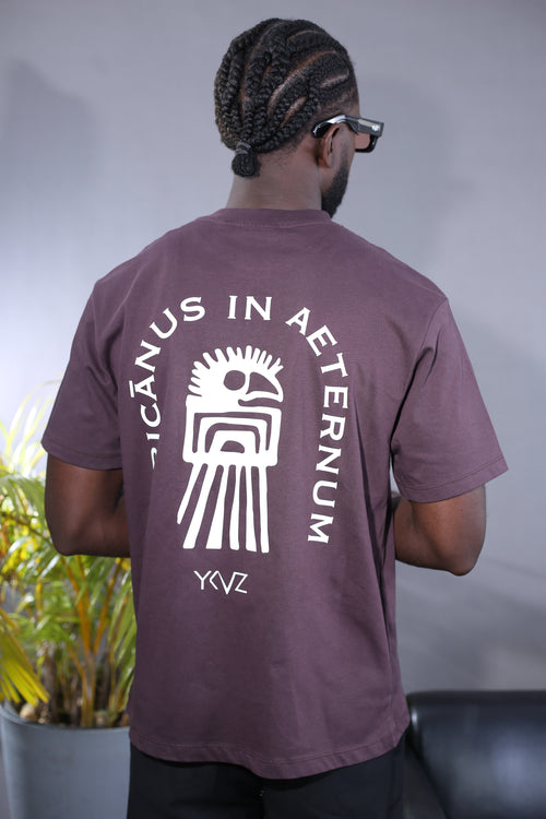 T-shirt Africanus In Aeternum Marron par YKVZ