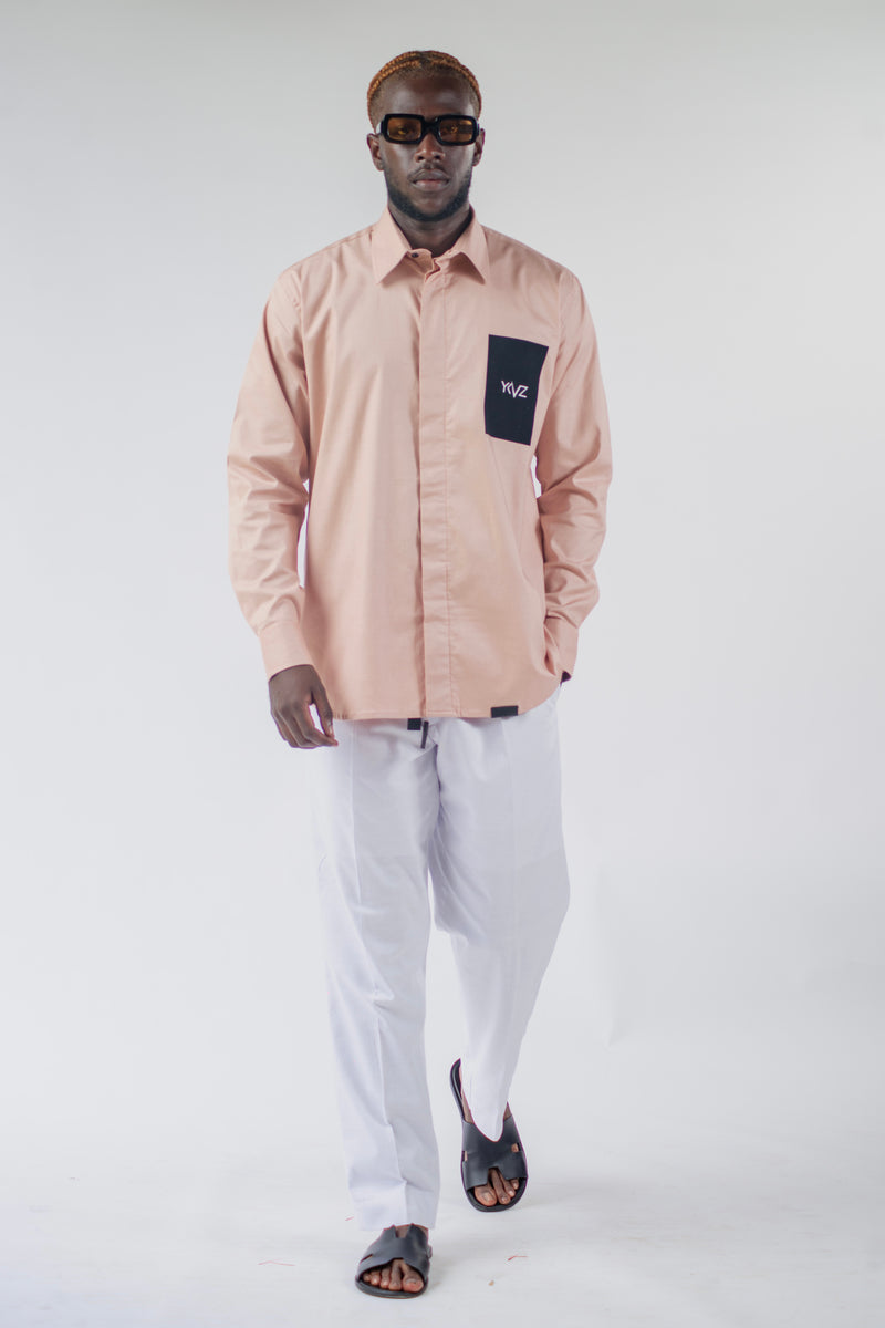 Chemise Classique Signature Lin Saumon