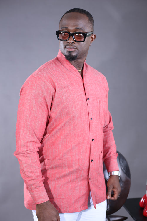 Chemise Kintu II Lin rouge