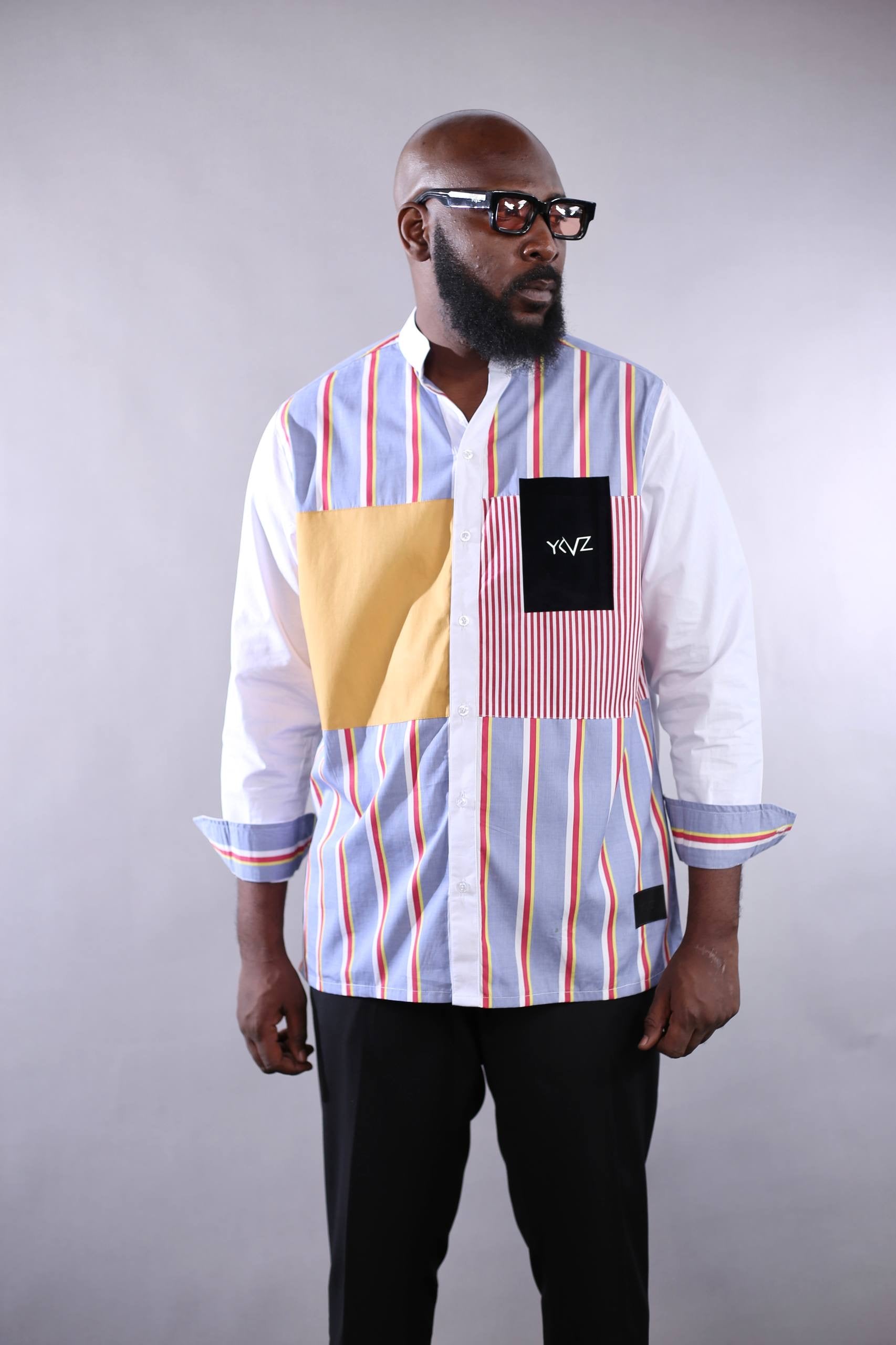 Chemise HARMONIA I - Multicolore grafique 2 |Signature Classique Noire