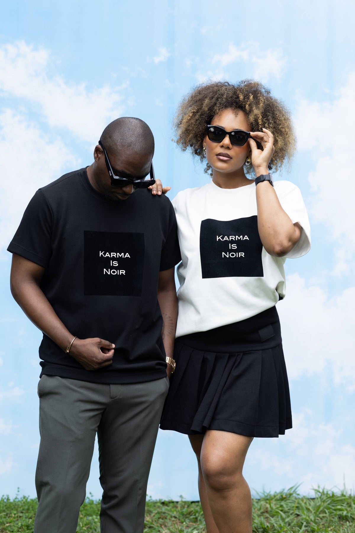 T-Shirt Karma Is Noir- Blanc