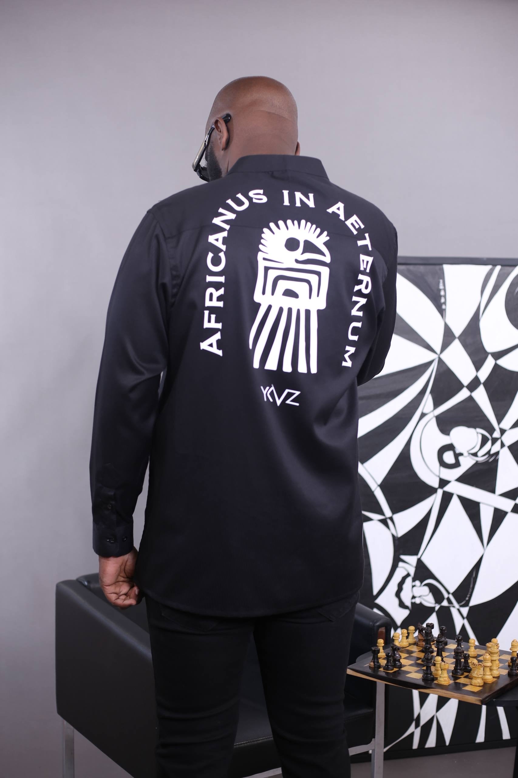 Chemise Africanus Il - Noir | Signature D Jaune