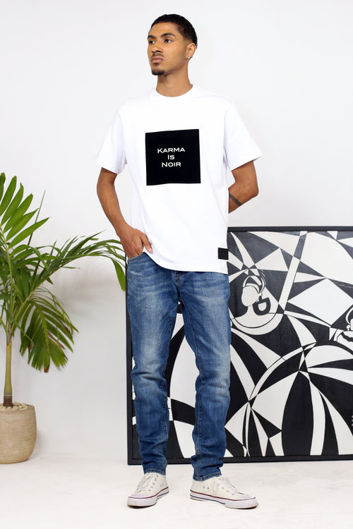 T-Shirt Karma Is Noir- Blanc