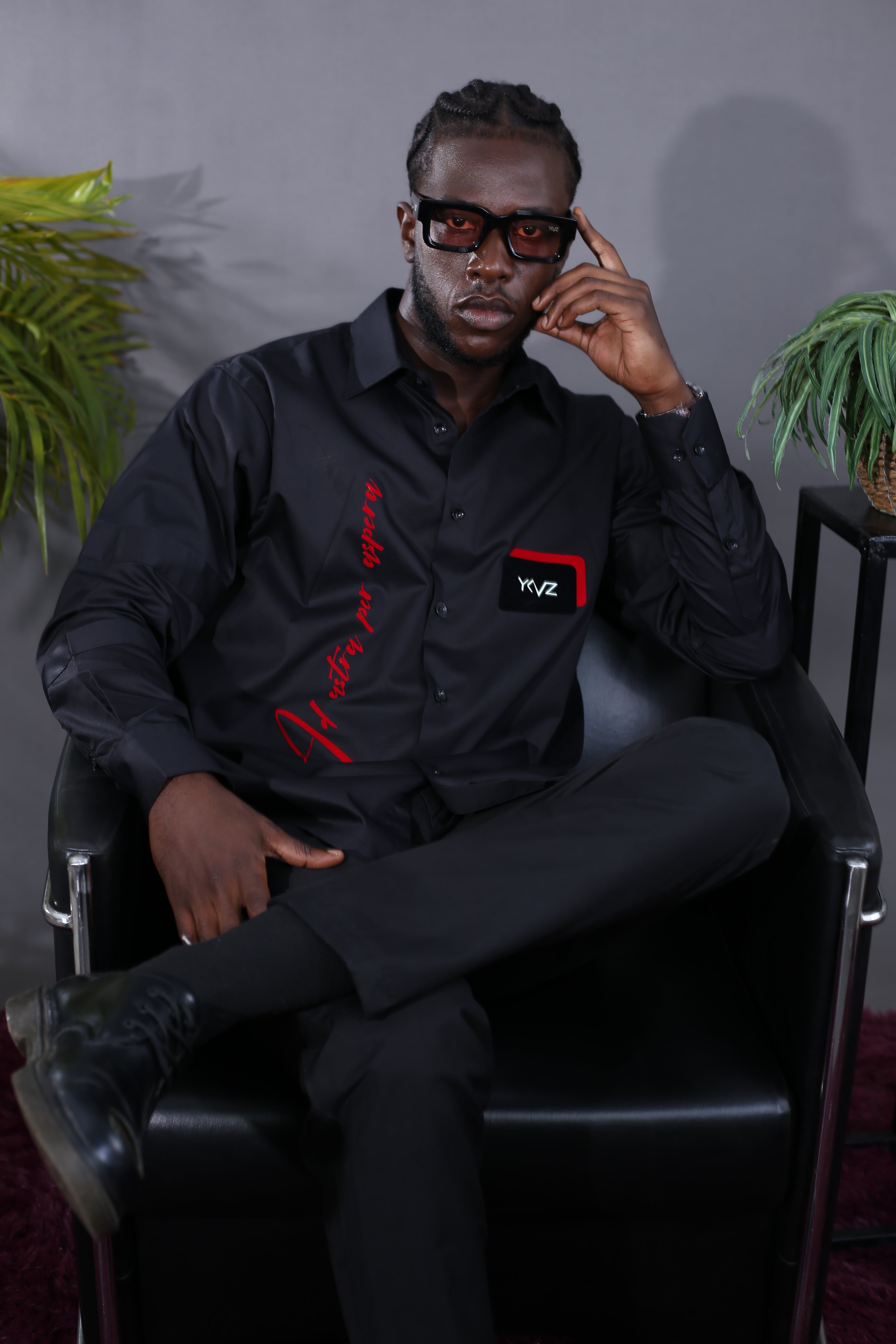 Chemise Per Aspera Signature YKVZ - Noir