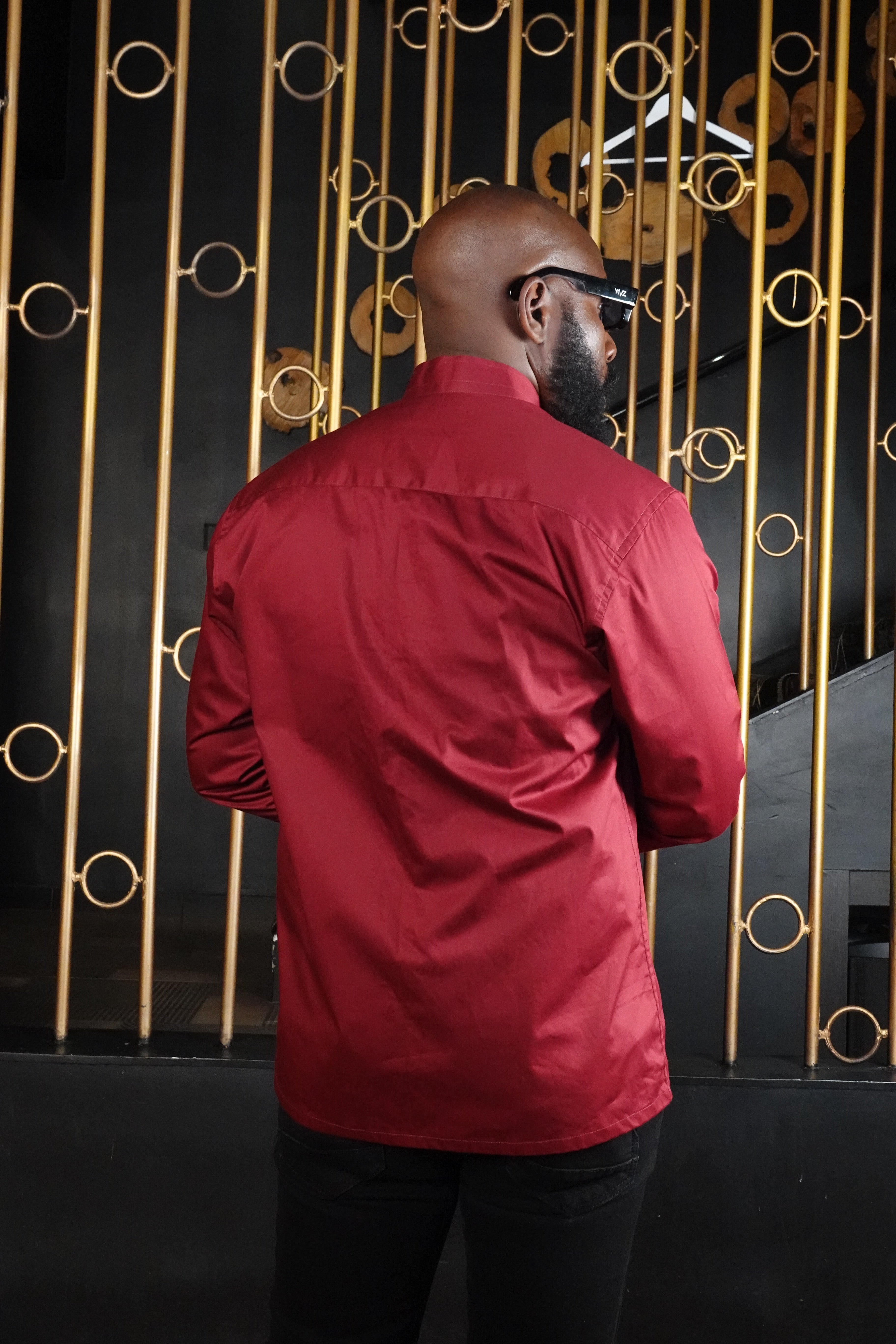 Chemise DOHA I - Rouge bordeaux | signature D Noire