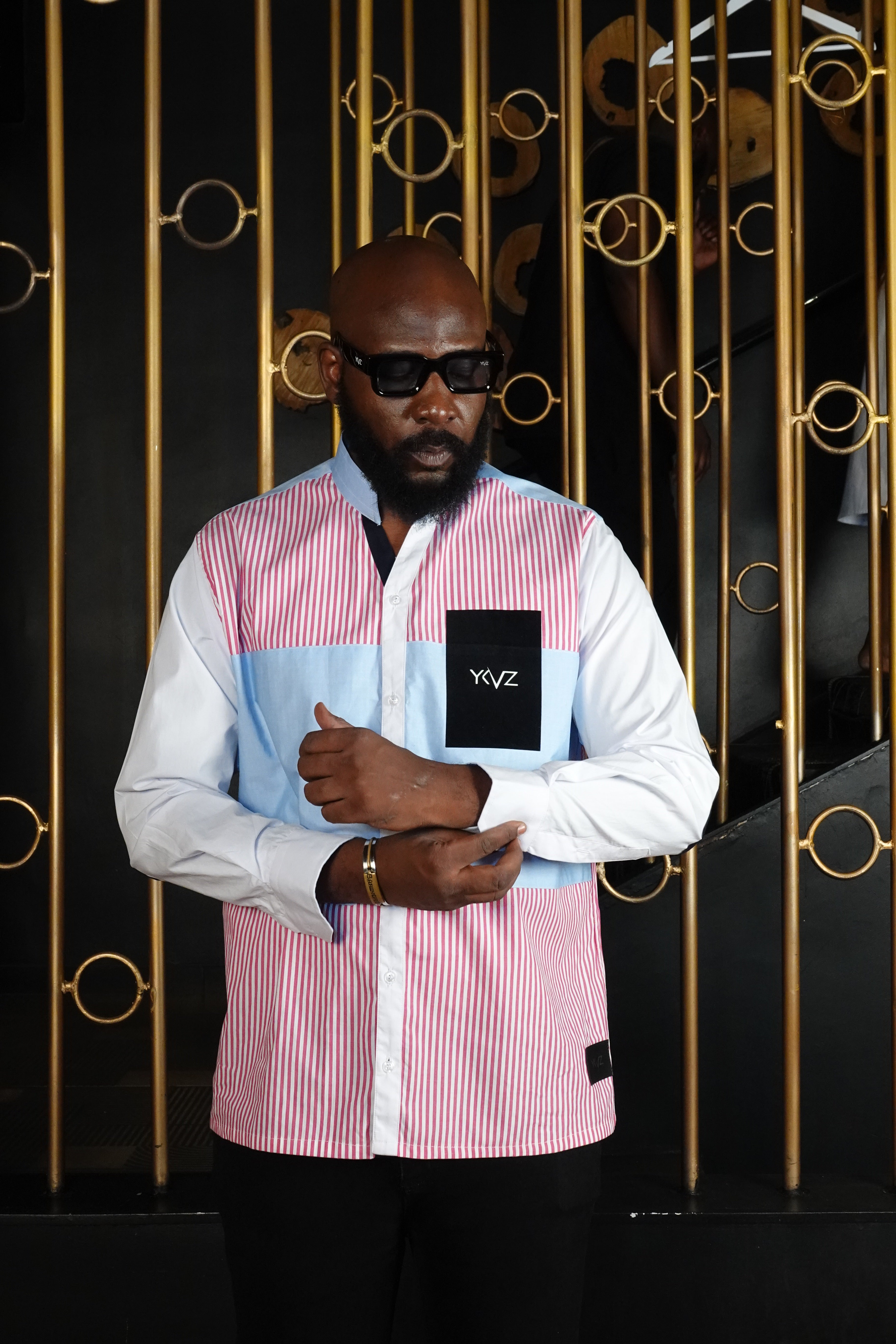 Chemise HARMONIA II - Rose contrastées |Signature Classique Noire