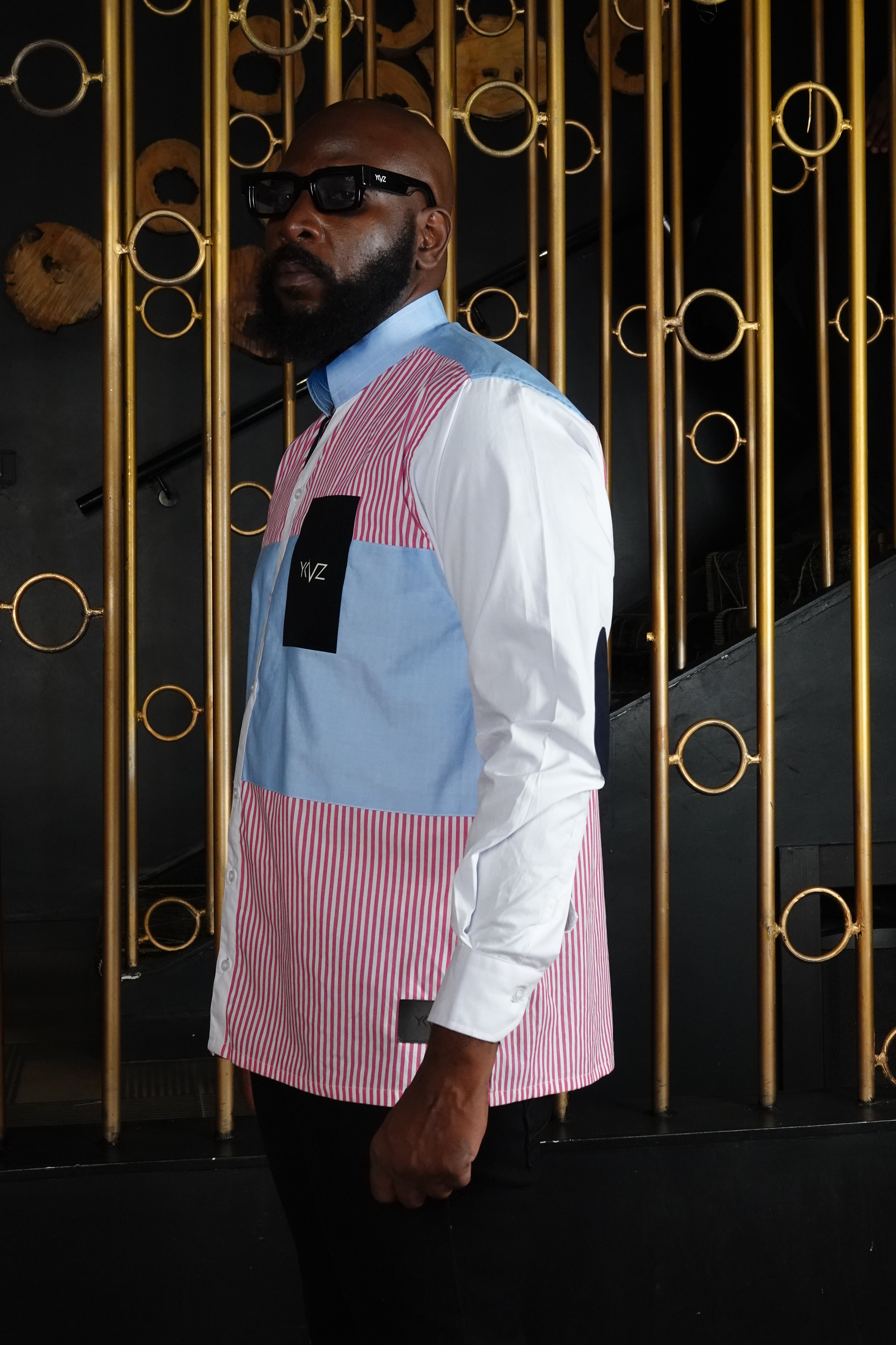 Chemise HARMONIA II - Rose contrastées |Signature Classique Noire