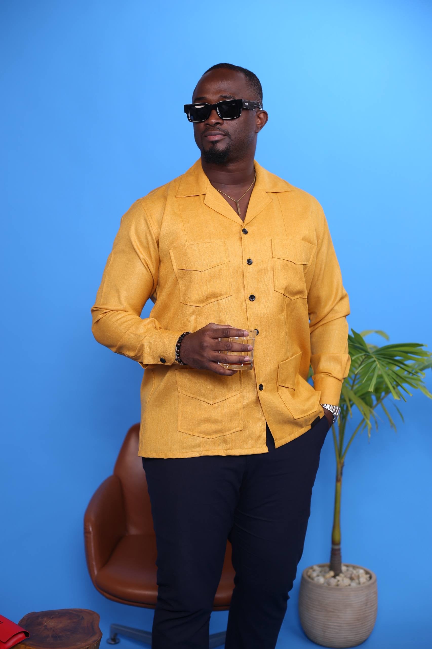 Chemise Cubano Quattro III - Lin Jaune