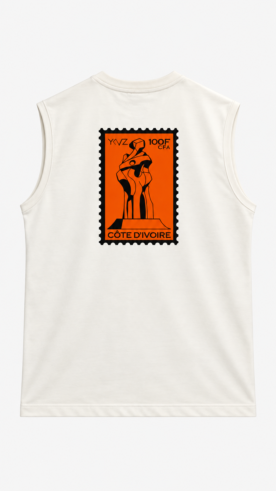T-shirt Tank Akwaba — Édition Côte d’Ivoire | Blanc