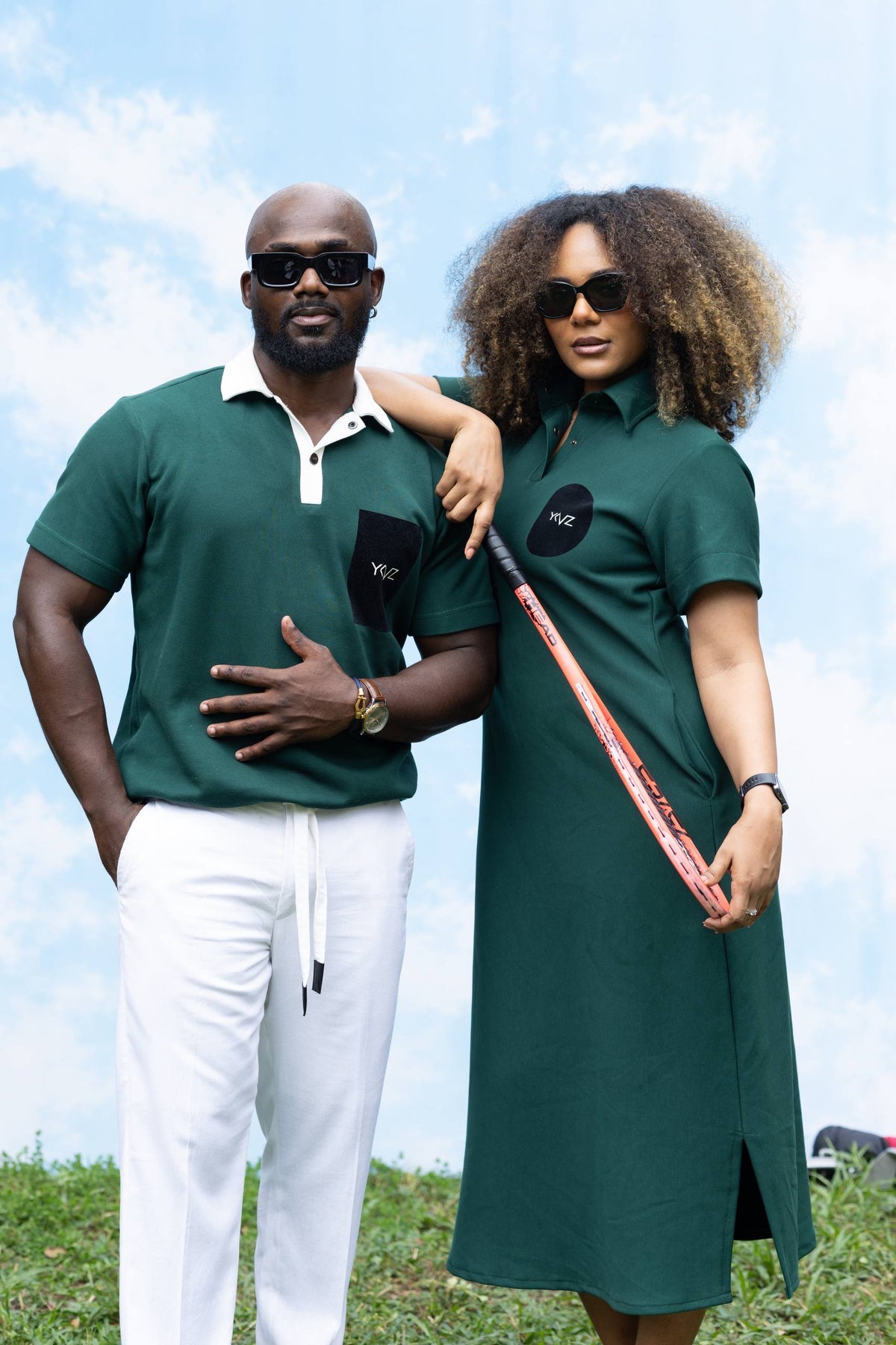 Polo Oslo | Vert & Blanc– Signature Classique Noire