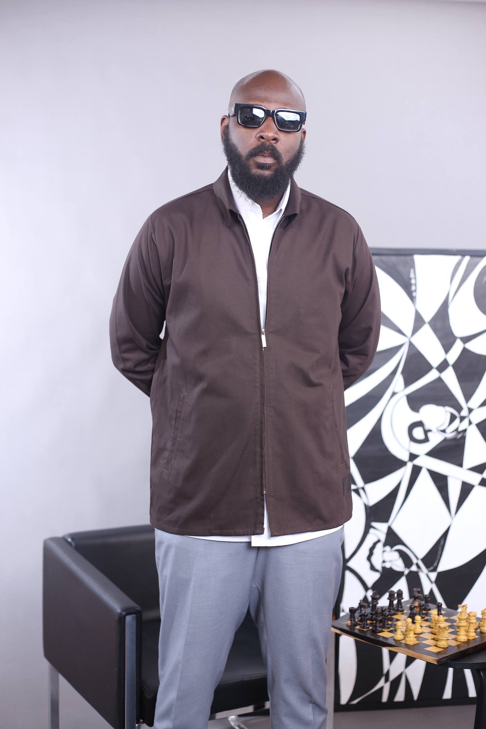 Surchemise Zip - marron