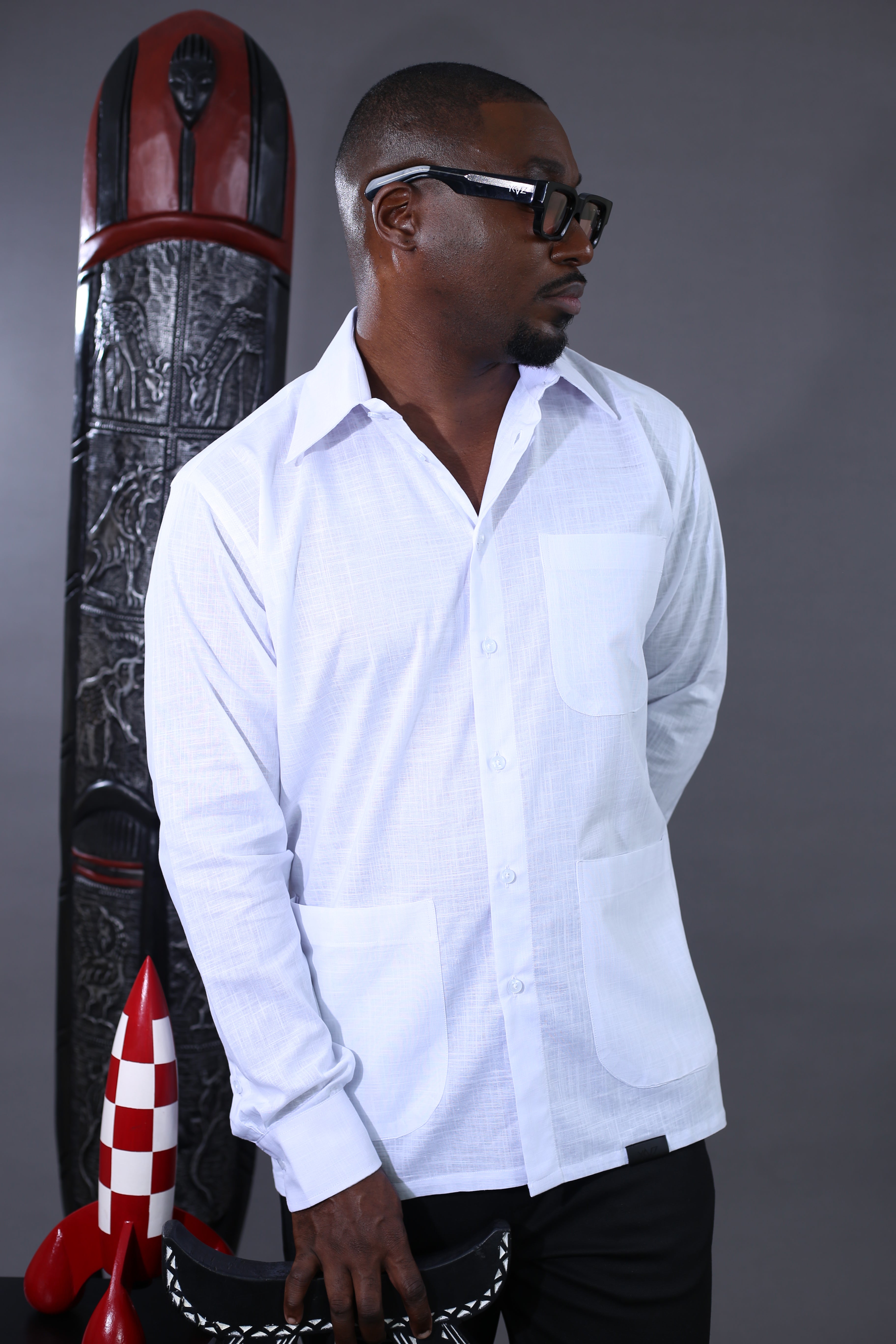 Chemise Mandala Lin Blanc