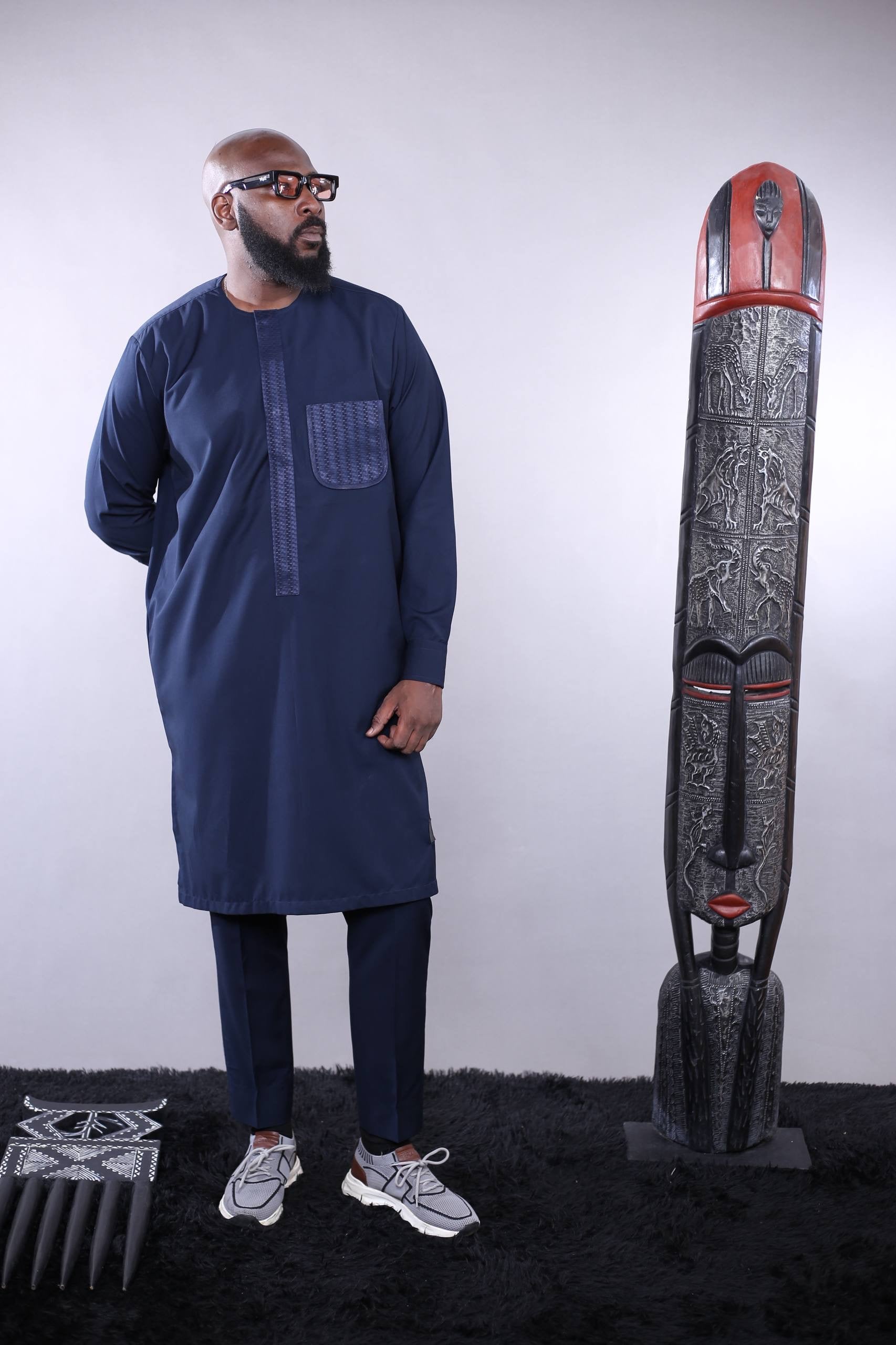 Ensemble Tunique SORAN l | Bleu détail Bleu