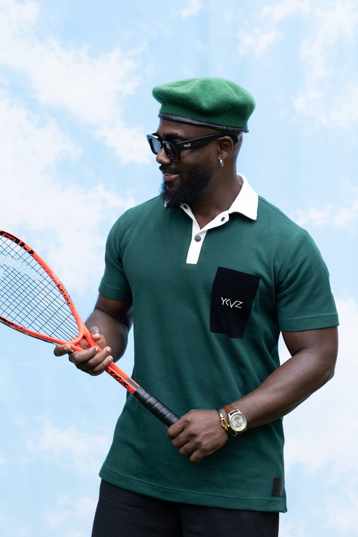 Polo Oslo | Vert & Blanc– Signature Classique Noire