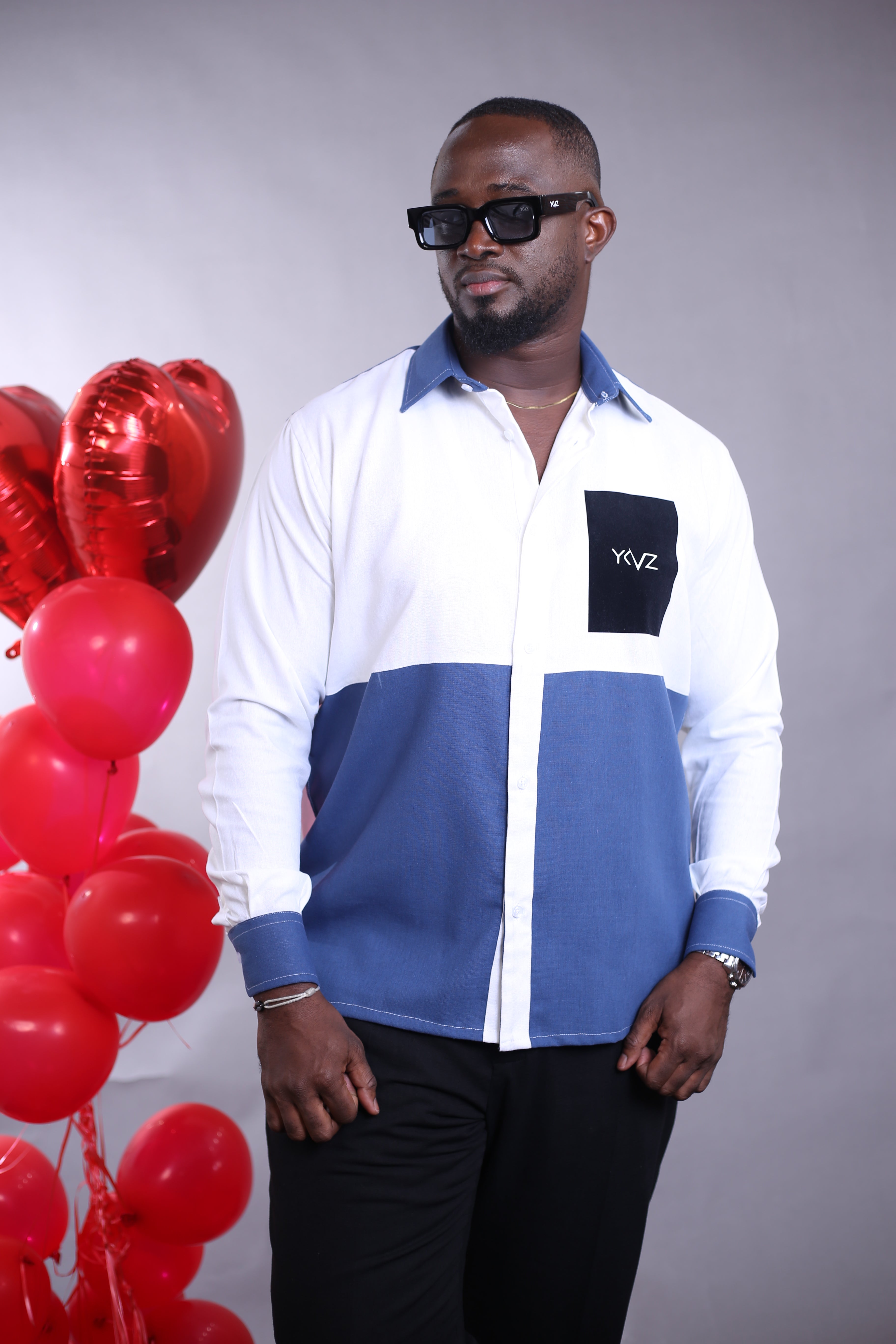 Chemise OSLO Signature Classique – Bicolore bleu foncé & Blanc