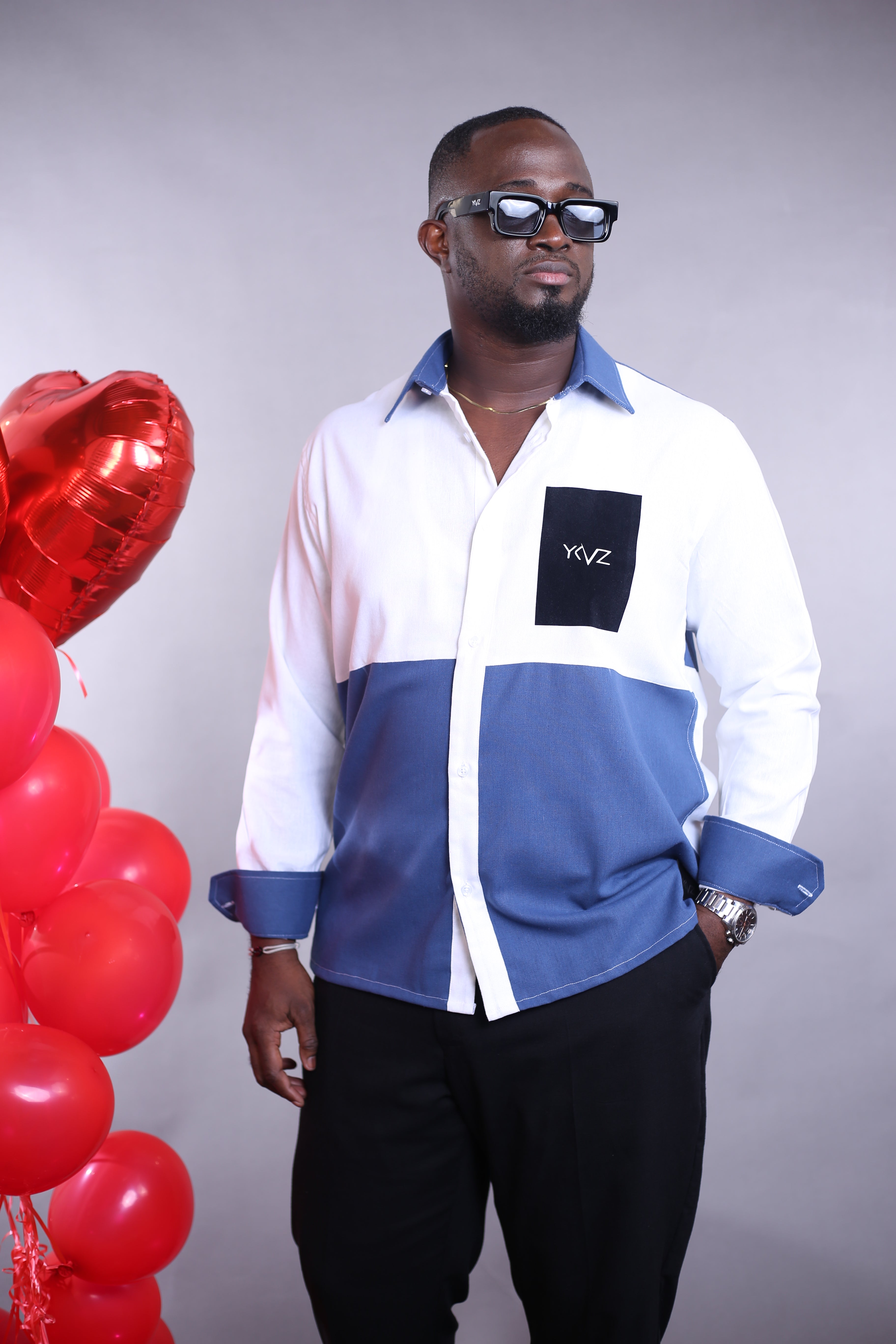 Chemise OSLO Signature Classique – Bicolore bleu foncé & Blanc