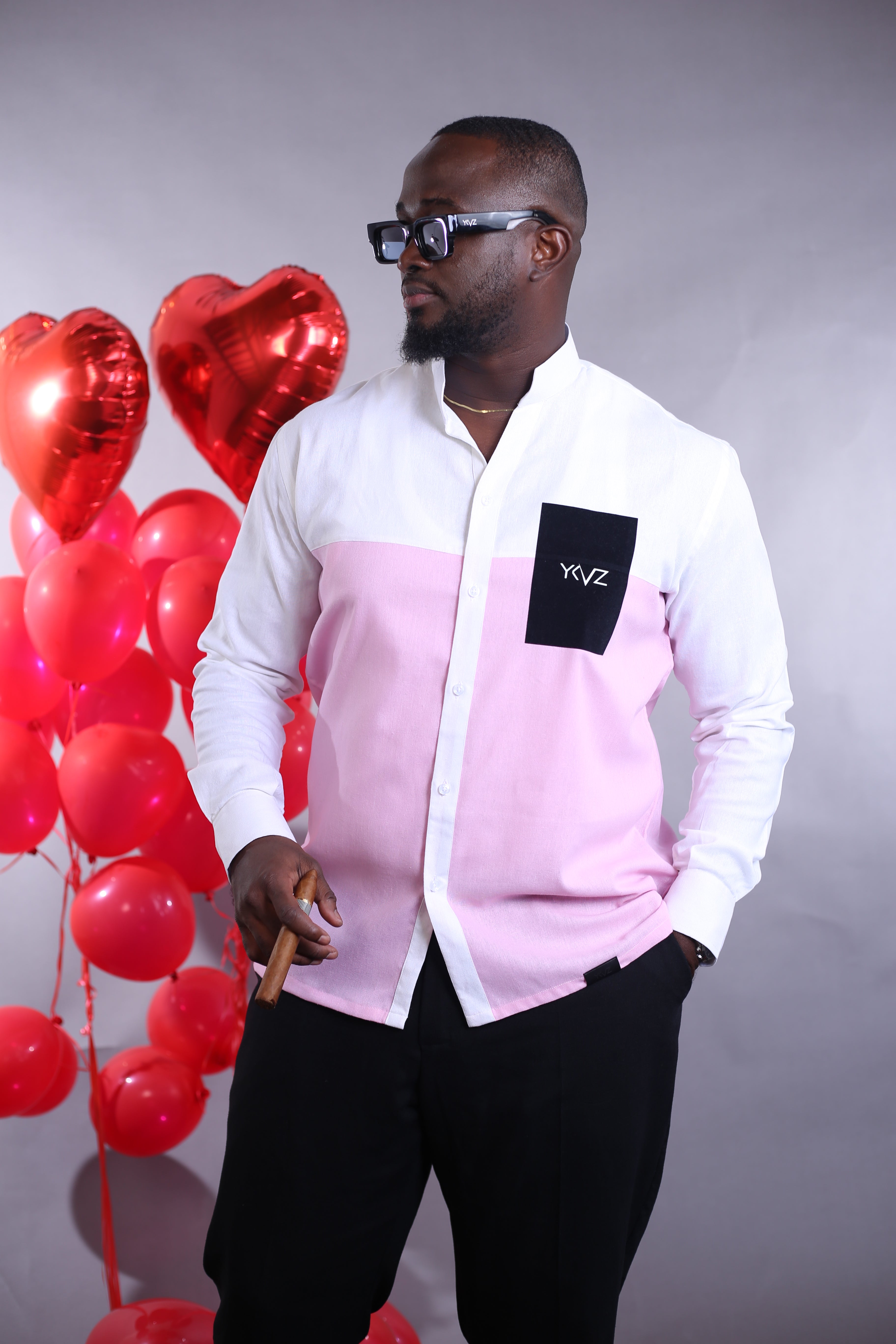 Chemise OSLO Signature Classique ll – Bicolore rose & Blanc
