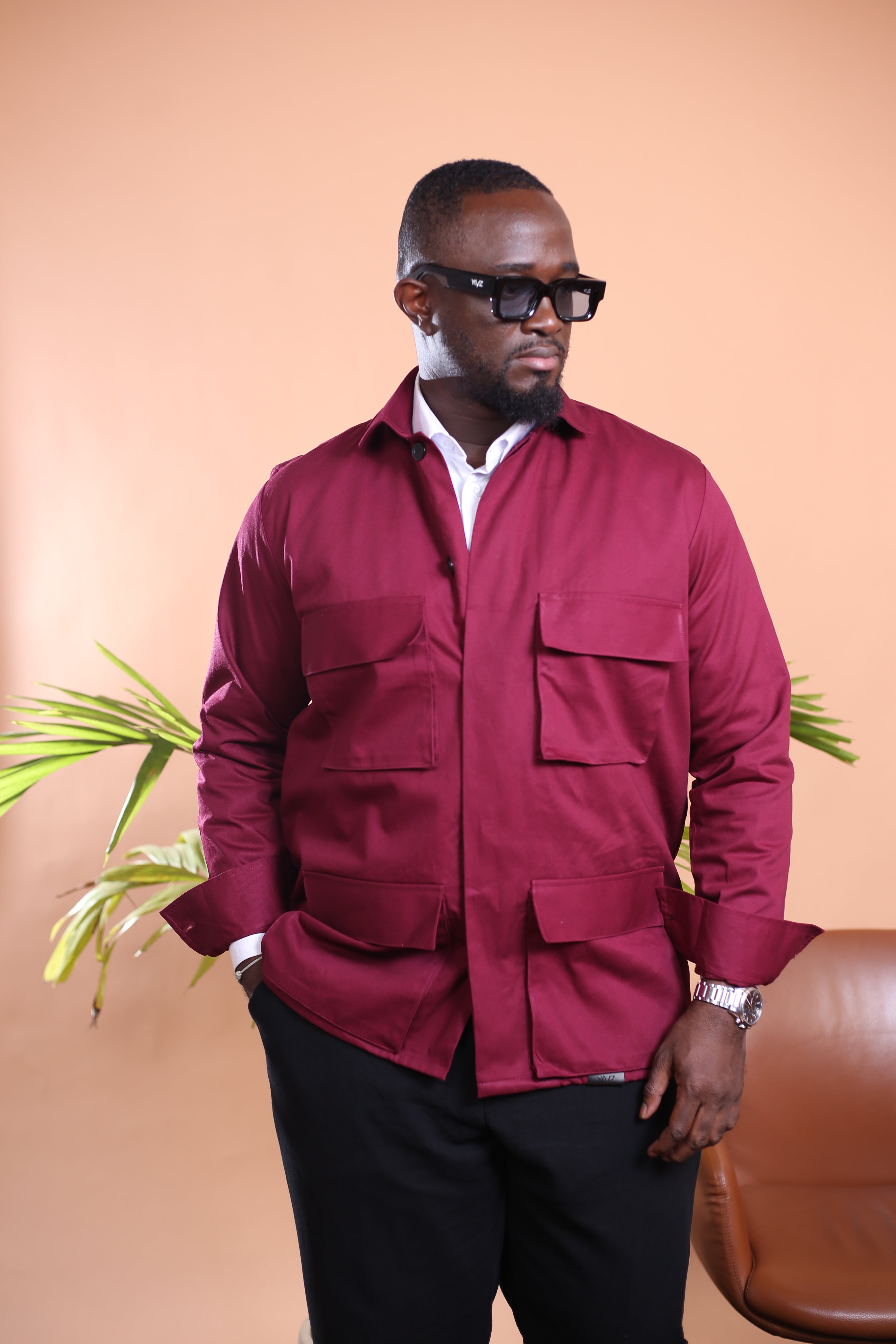 Surchemise LUMA rouge bordeaux