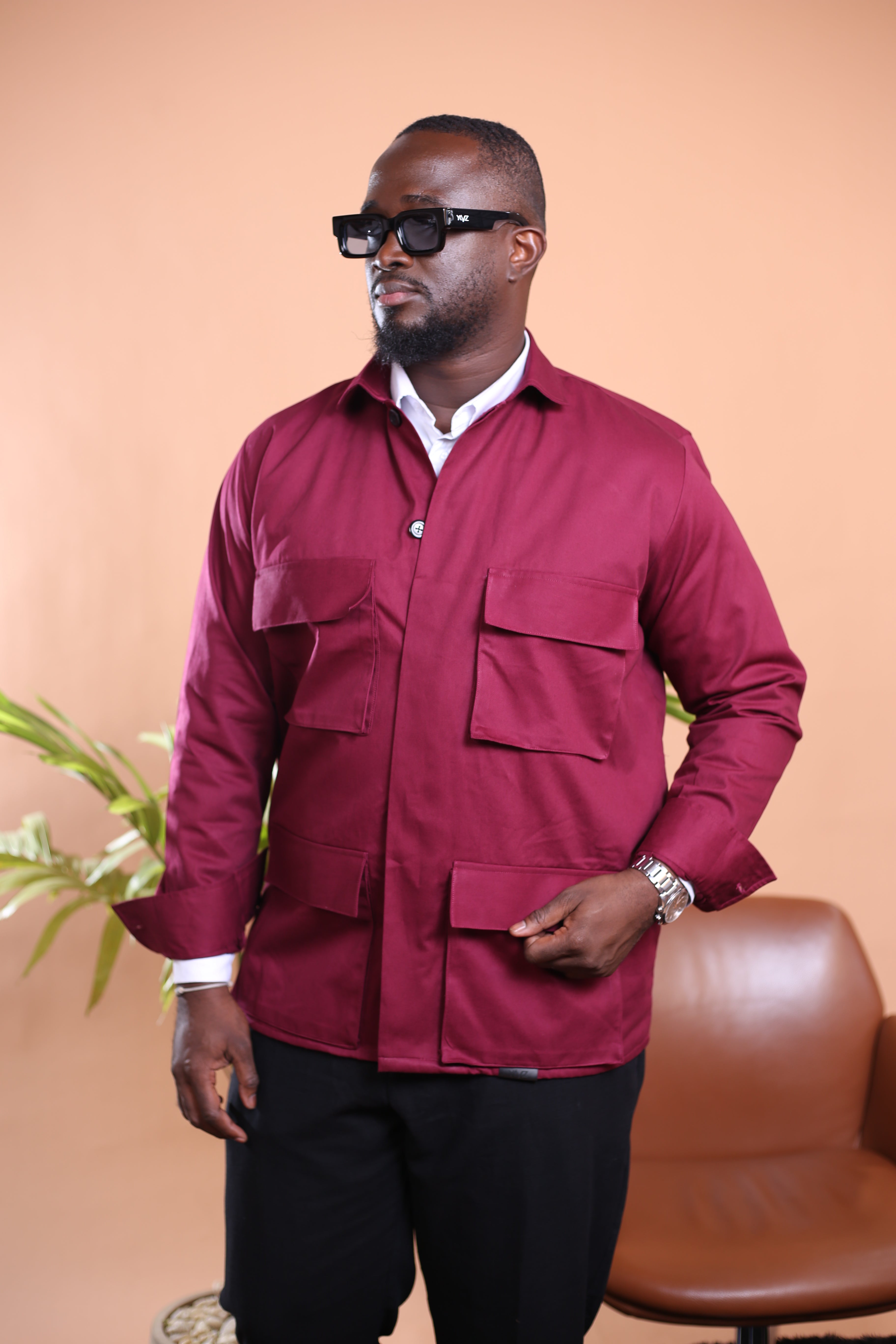 Surchemise LUMA rouge bordeaux