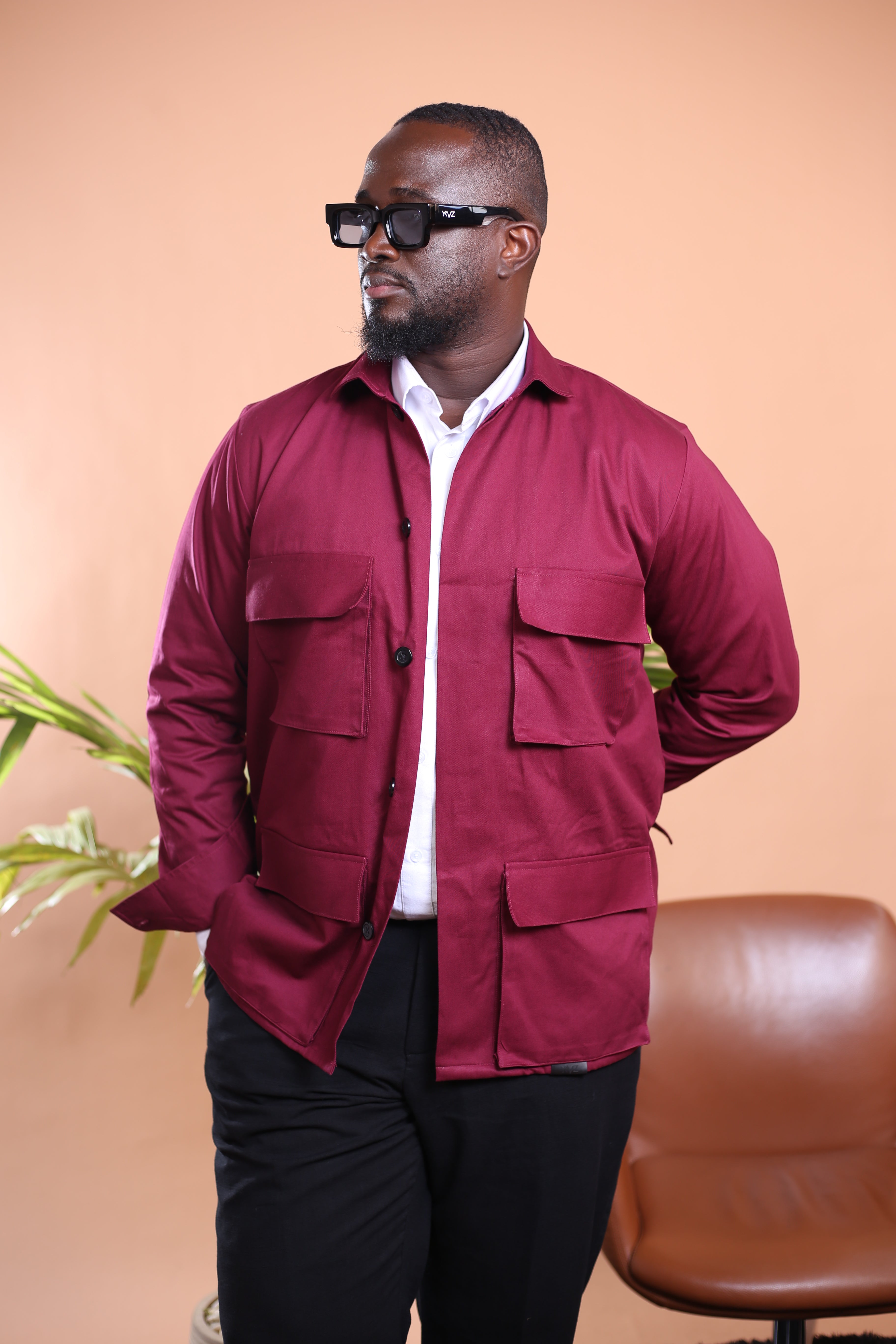 Surchemise LUMA rouge bordeaux