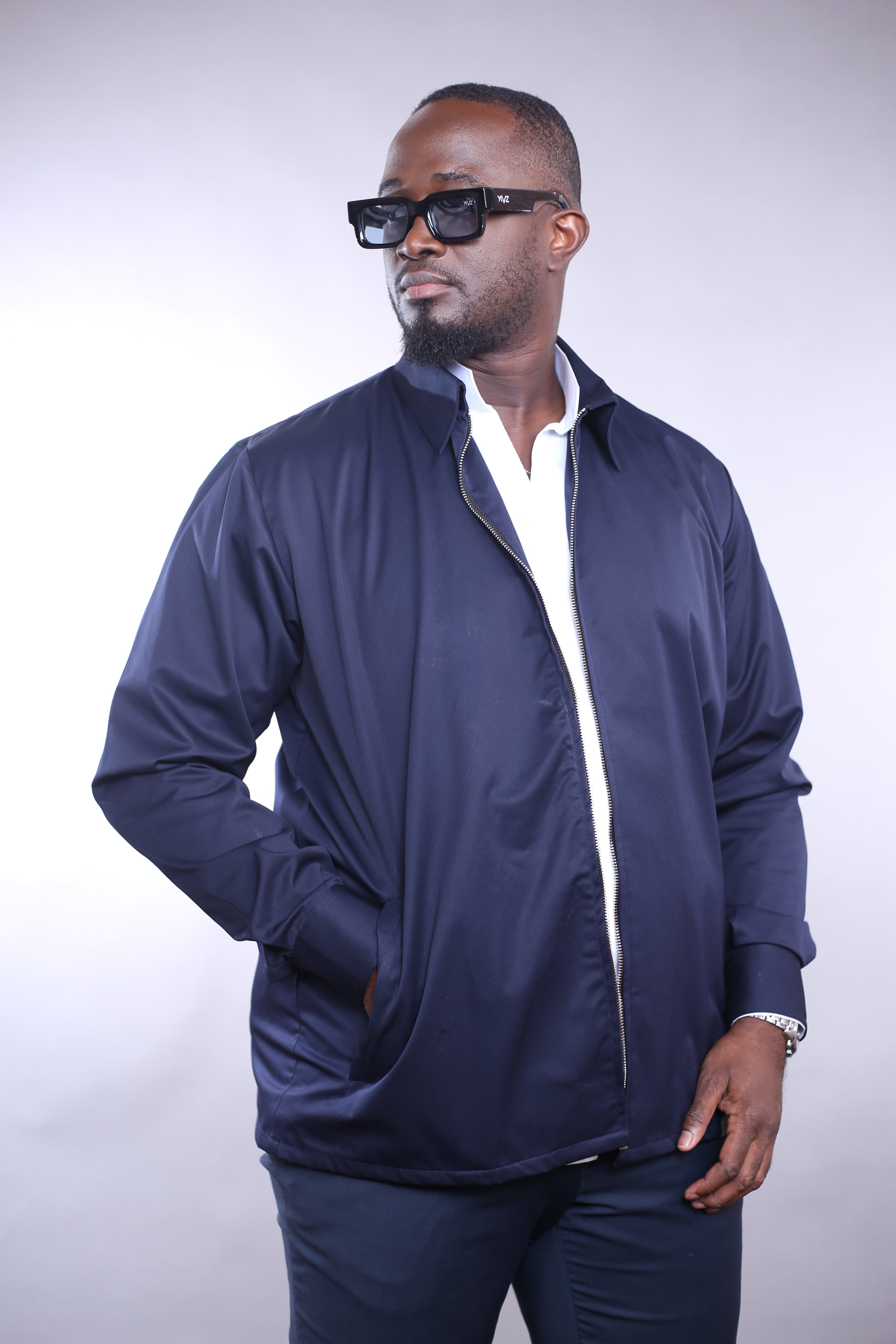 Surchemise Zip bleu nuit