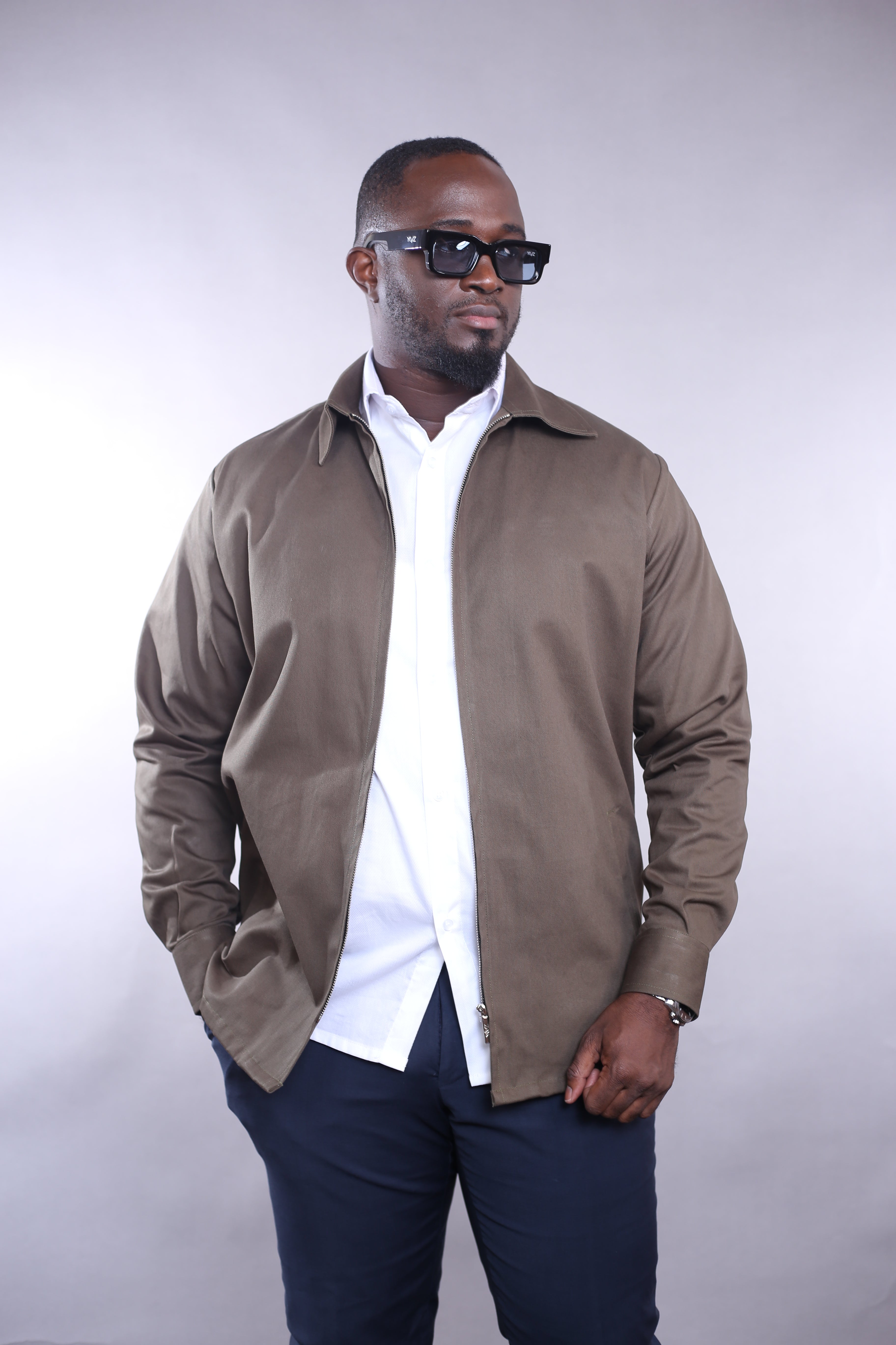 Surchemise Zip Vert Treillis