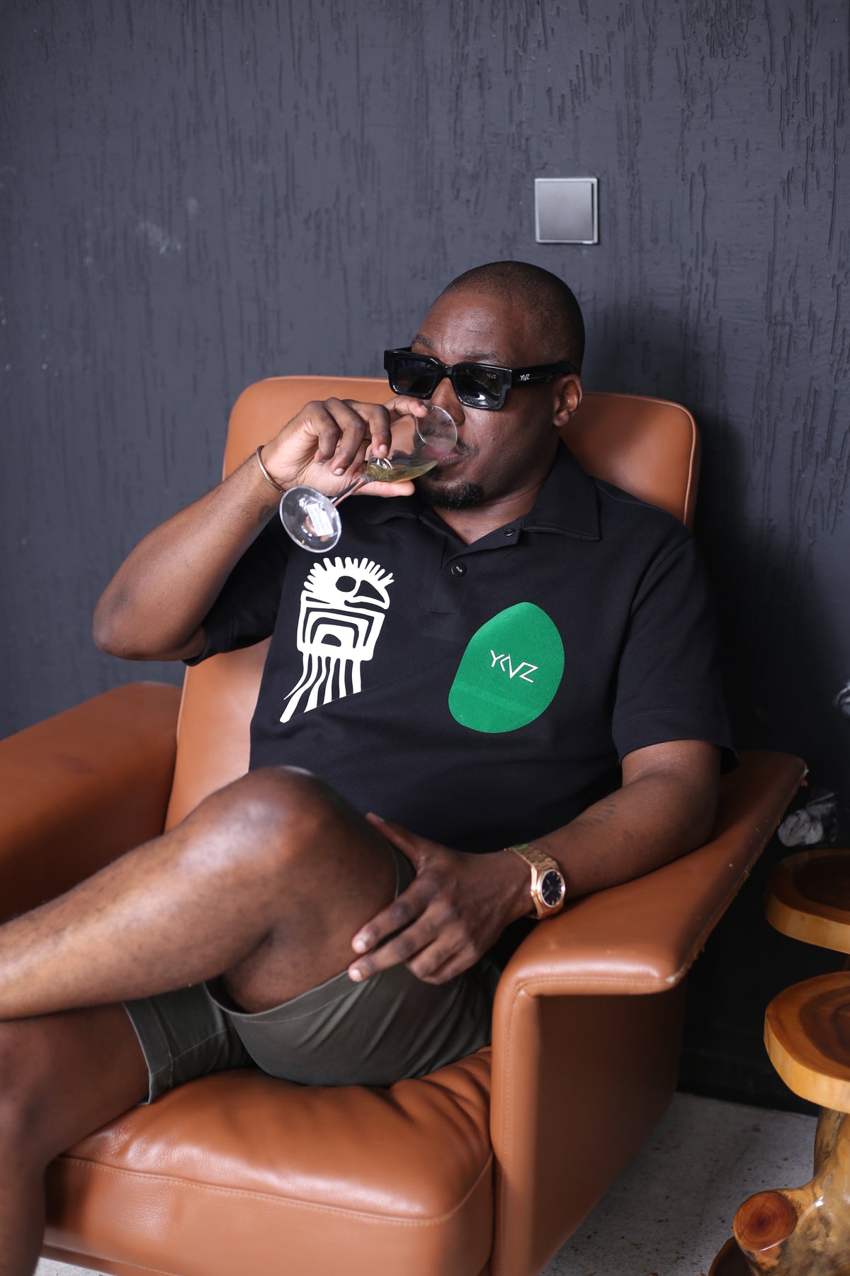 Polo Sport Africanus Noir – Signature D Vert