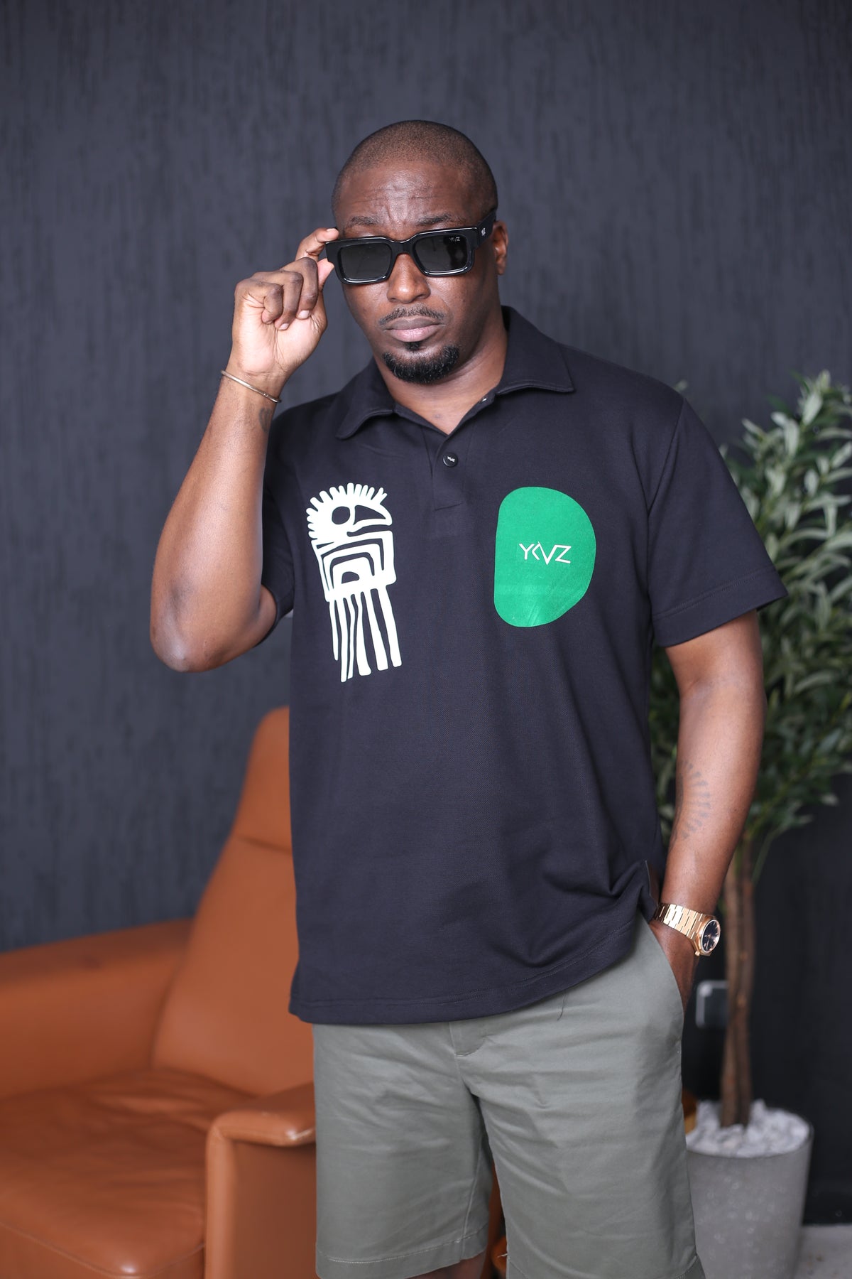 Polo Sport Africanus Noir – Signature D Vert