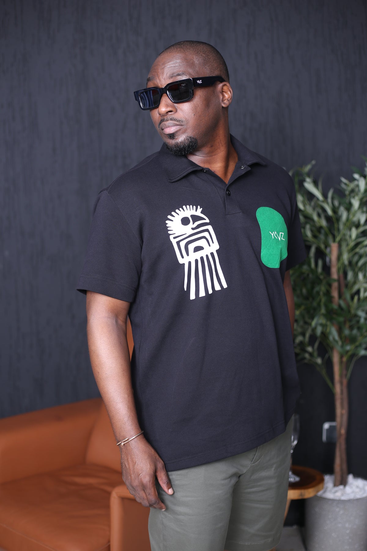 Polo Sport Africanus Noir – Signature D Vert