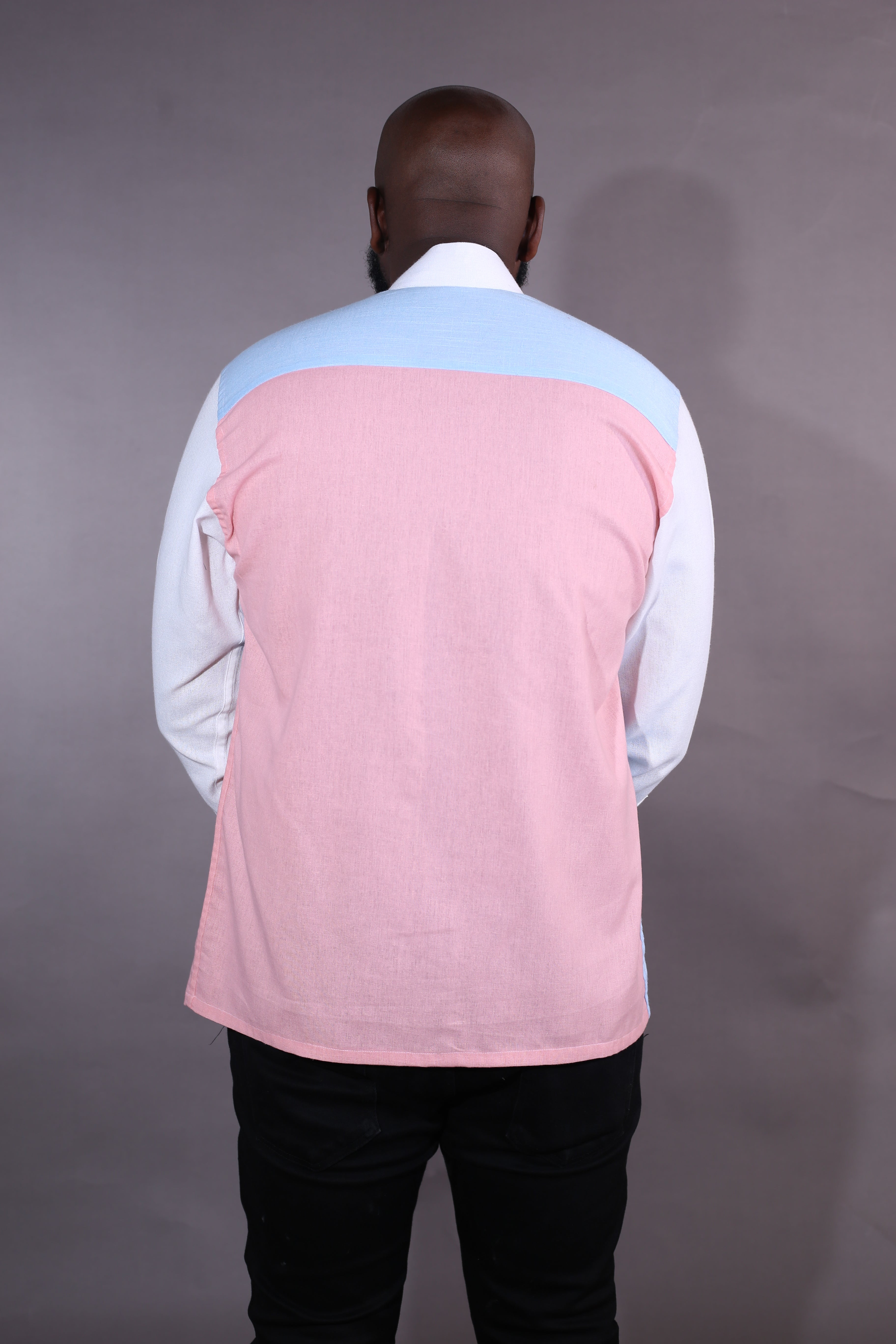 Chemise Harmonia Lin bleu/rose